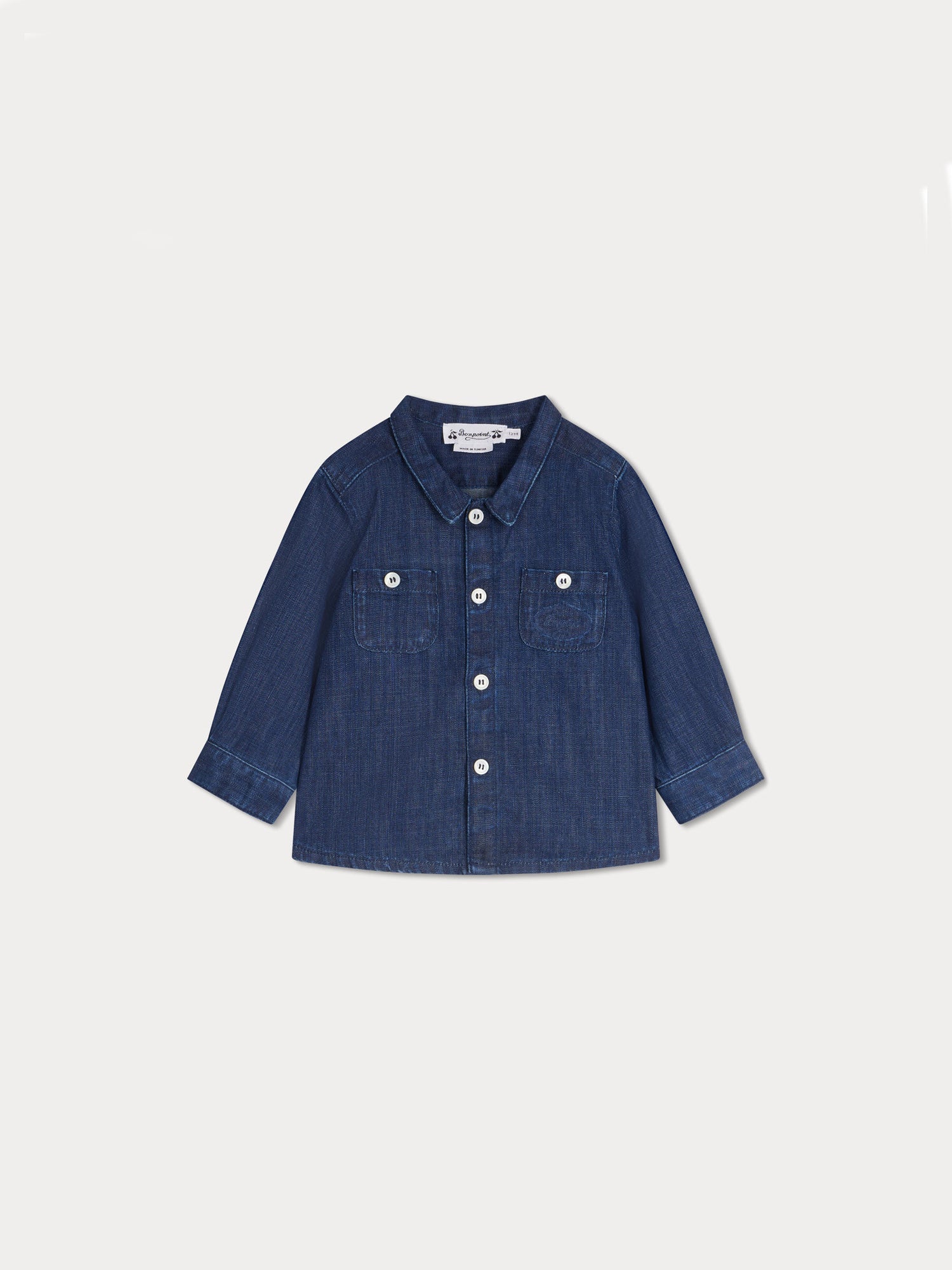 Baby Boys Dark Blue Denim Shirt