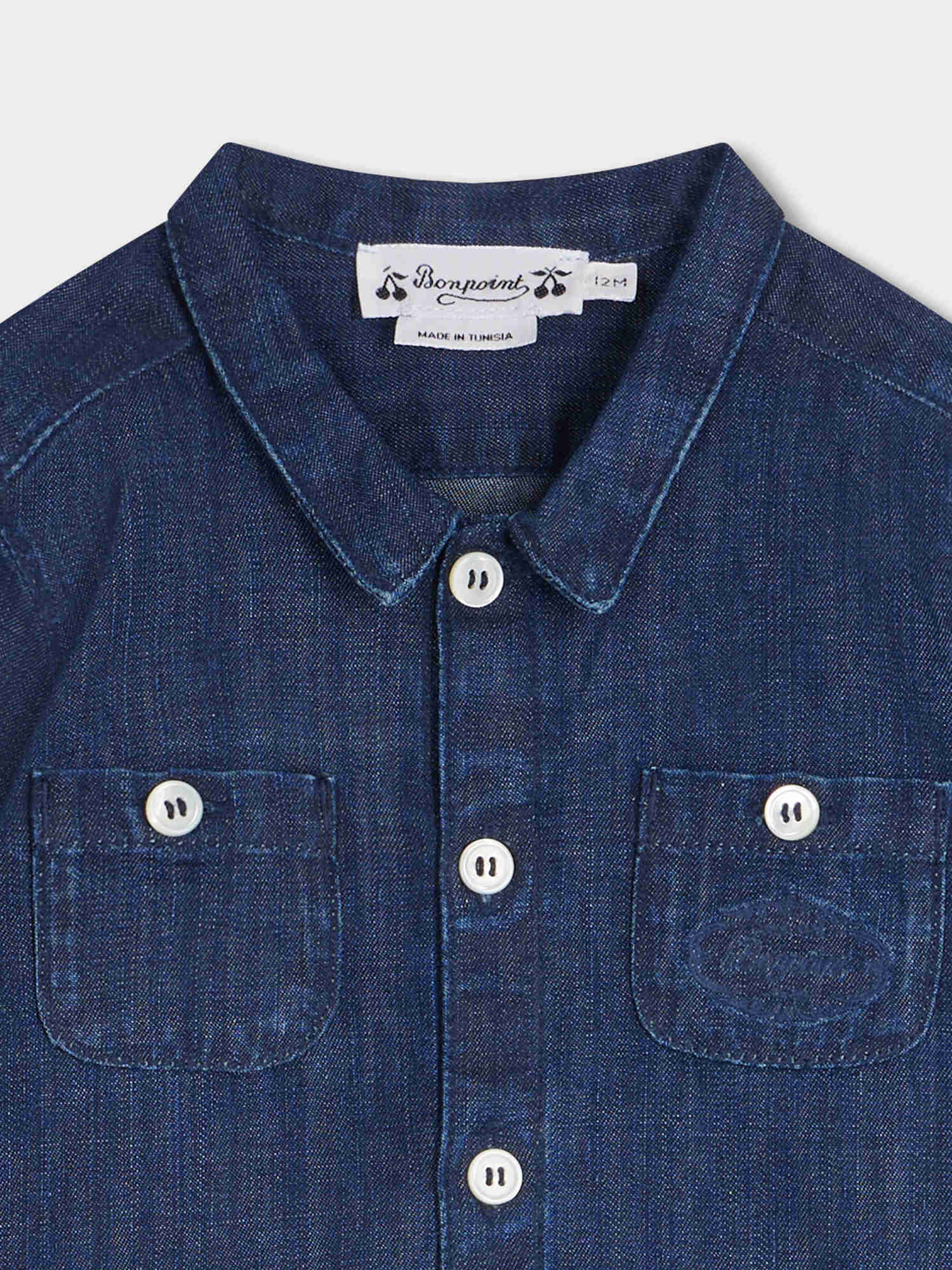 Baby Boys Dark Blue Denim Shirt