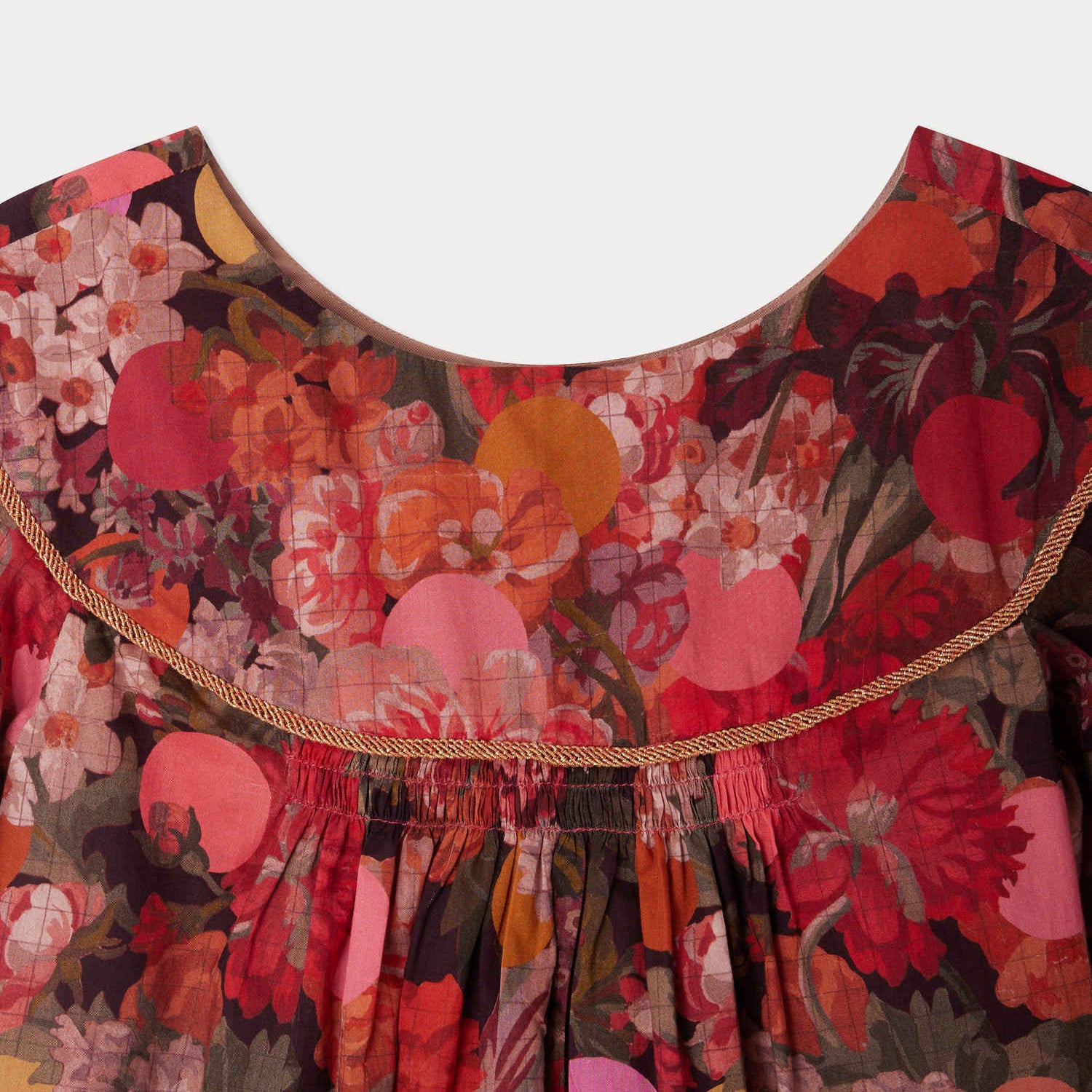 Girls Red Flower Cotton Dress