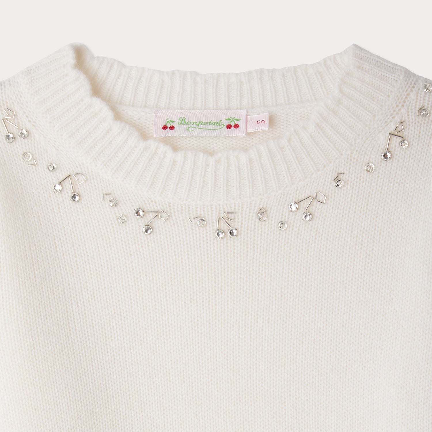 Girls White Cashmere Sweater