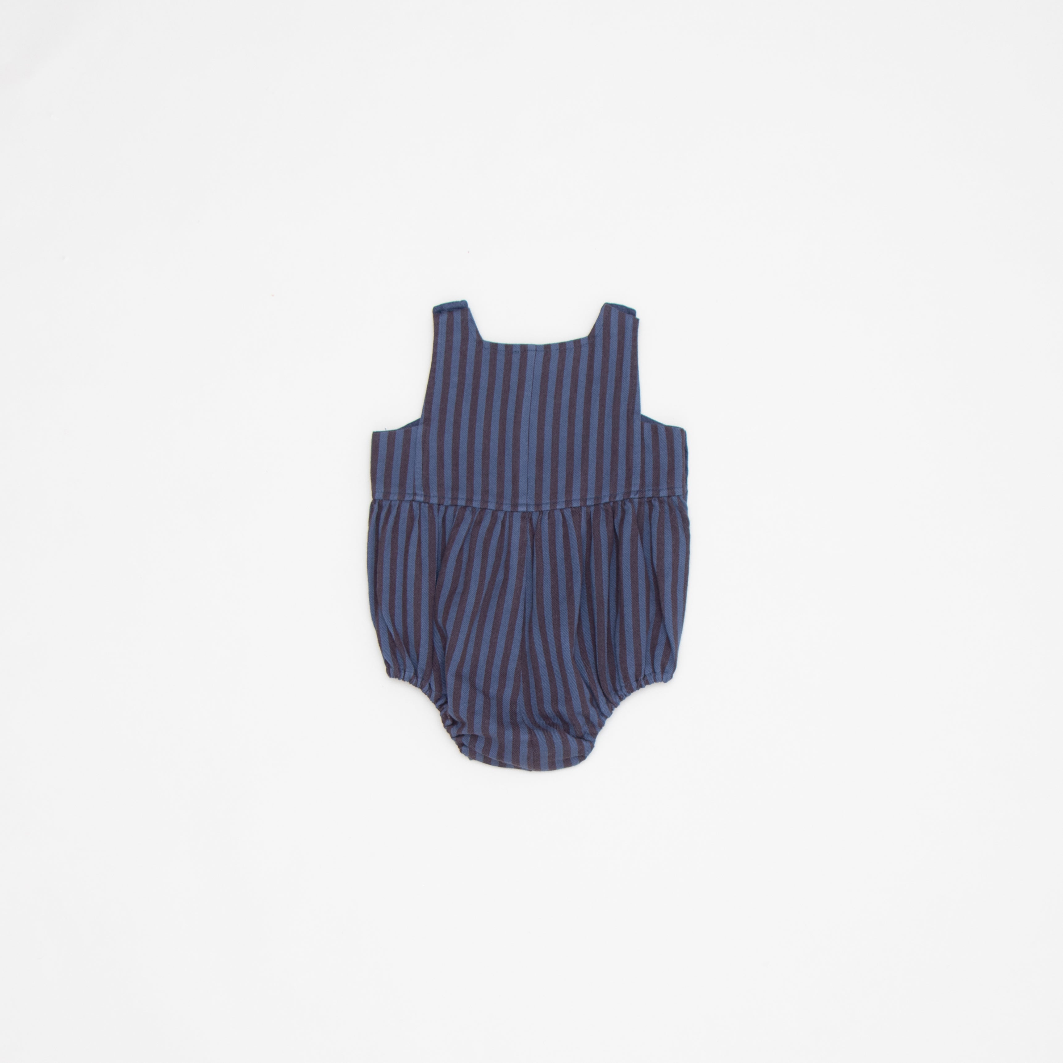 Baby Boys & Girls Blue Stripes Cotton Babysuit