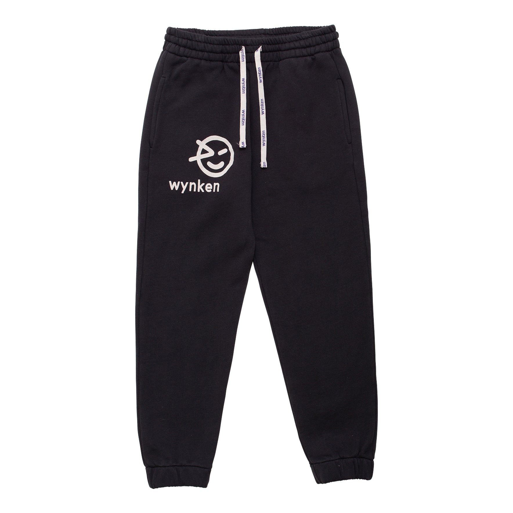 Boys & Girls Black Logo Cotton Trousers