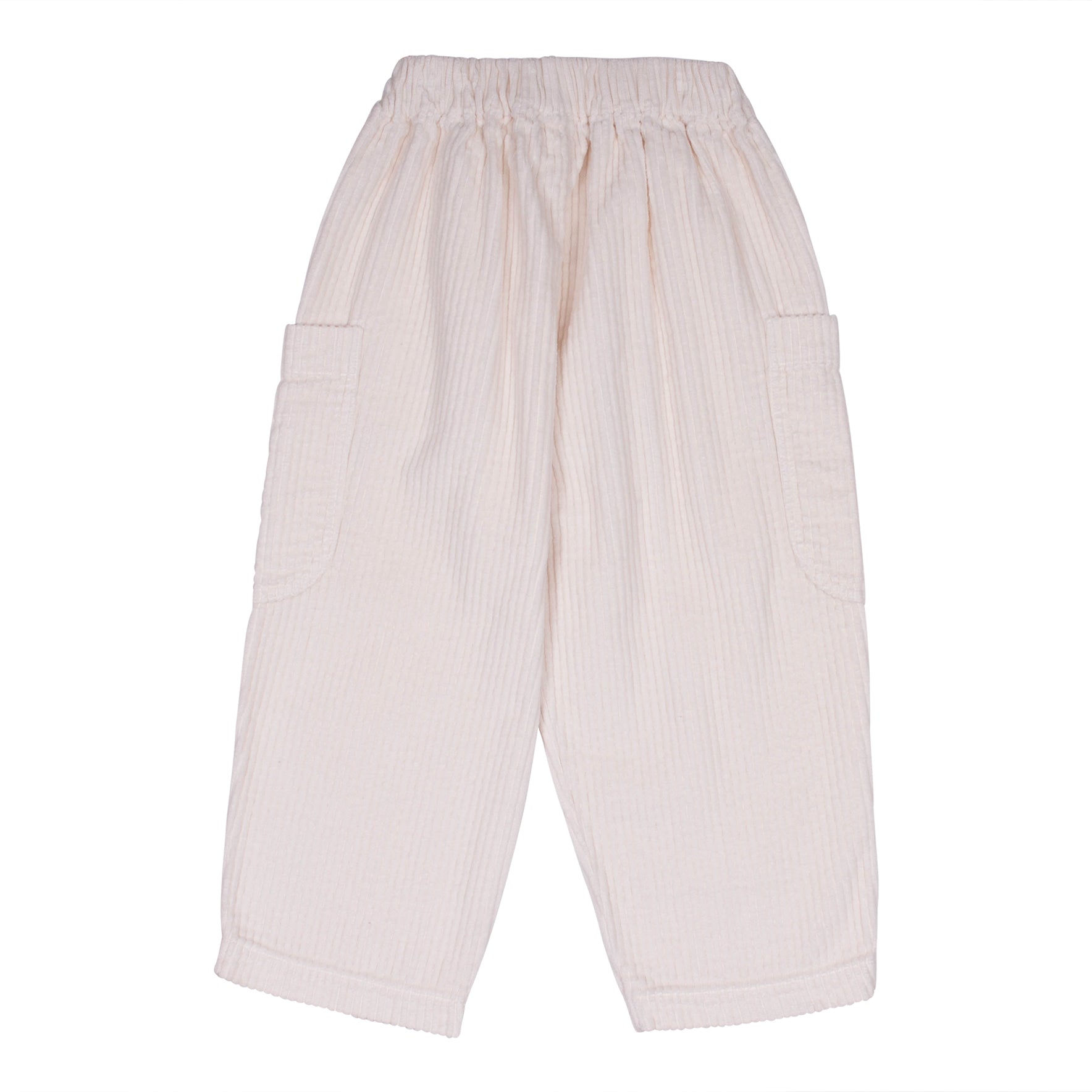 Boys & Girls White Corduroy Trousers