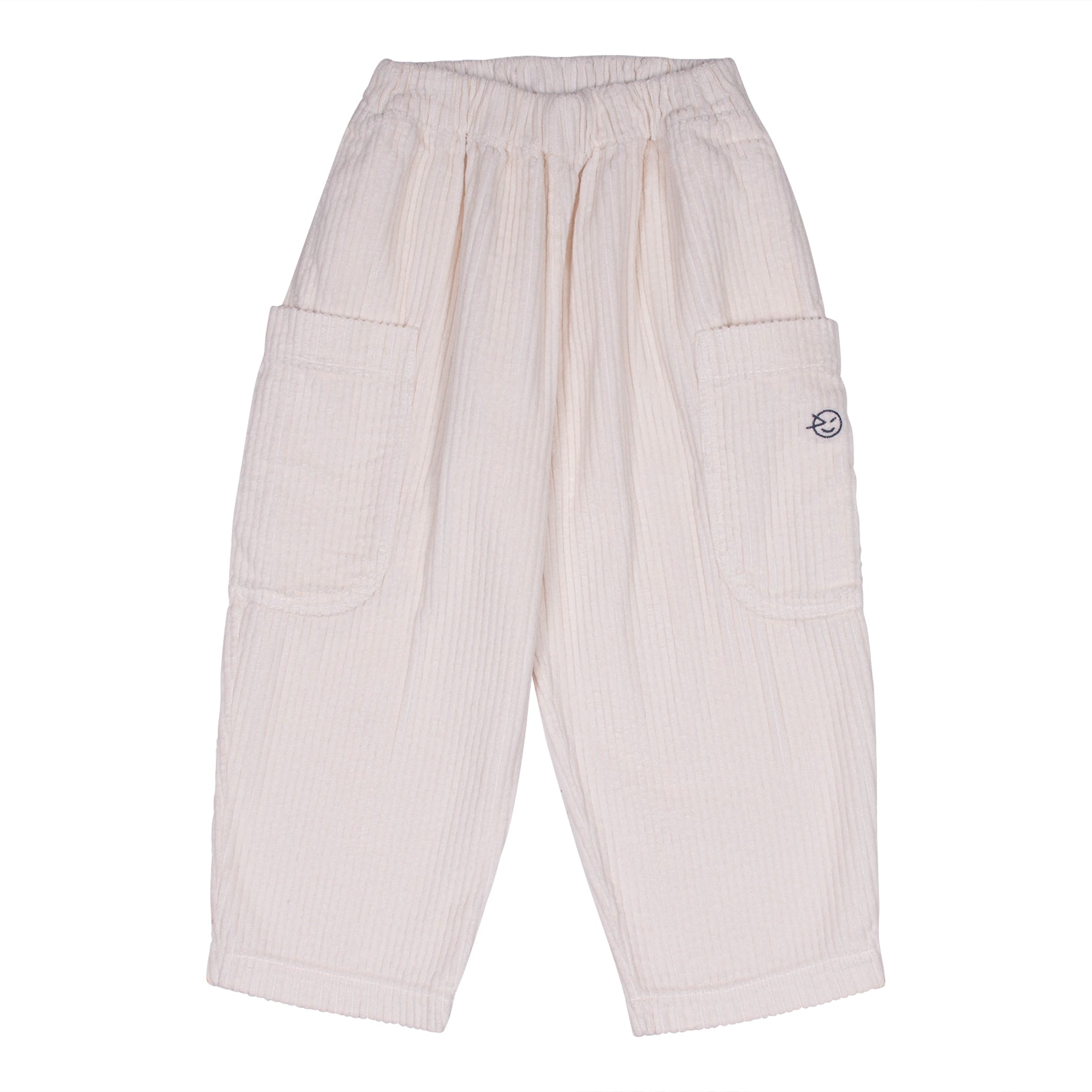 Boys & Girls White Corduroy Trousers