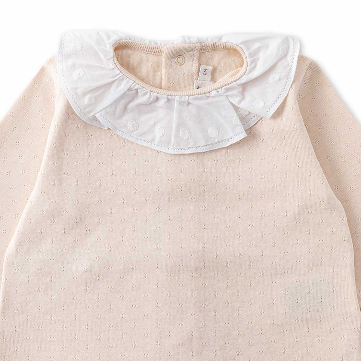 Baby Girls Light Pink Cotton Babysuit