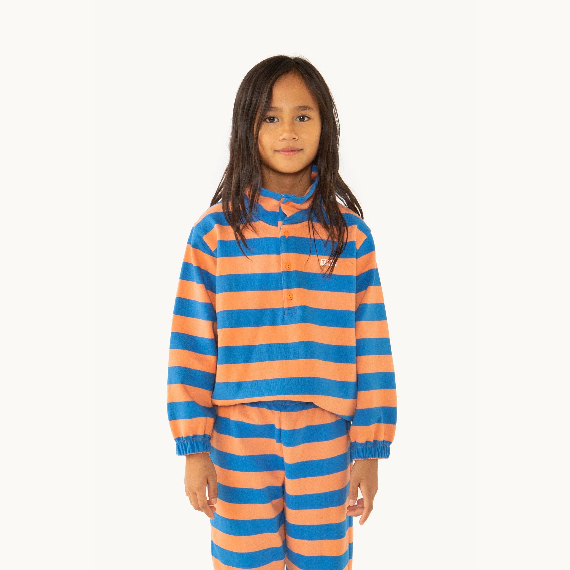 Boys & Girls Blue Stripes Cotton Sweatshirt