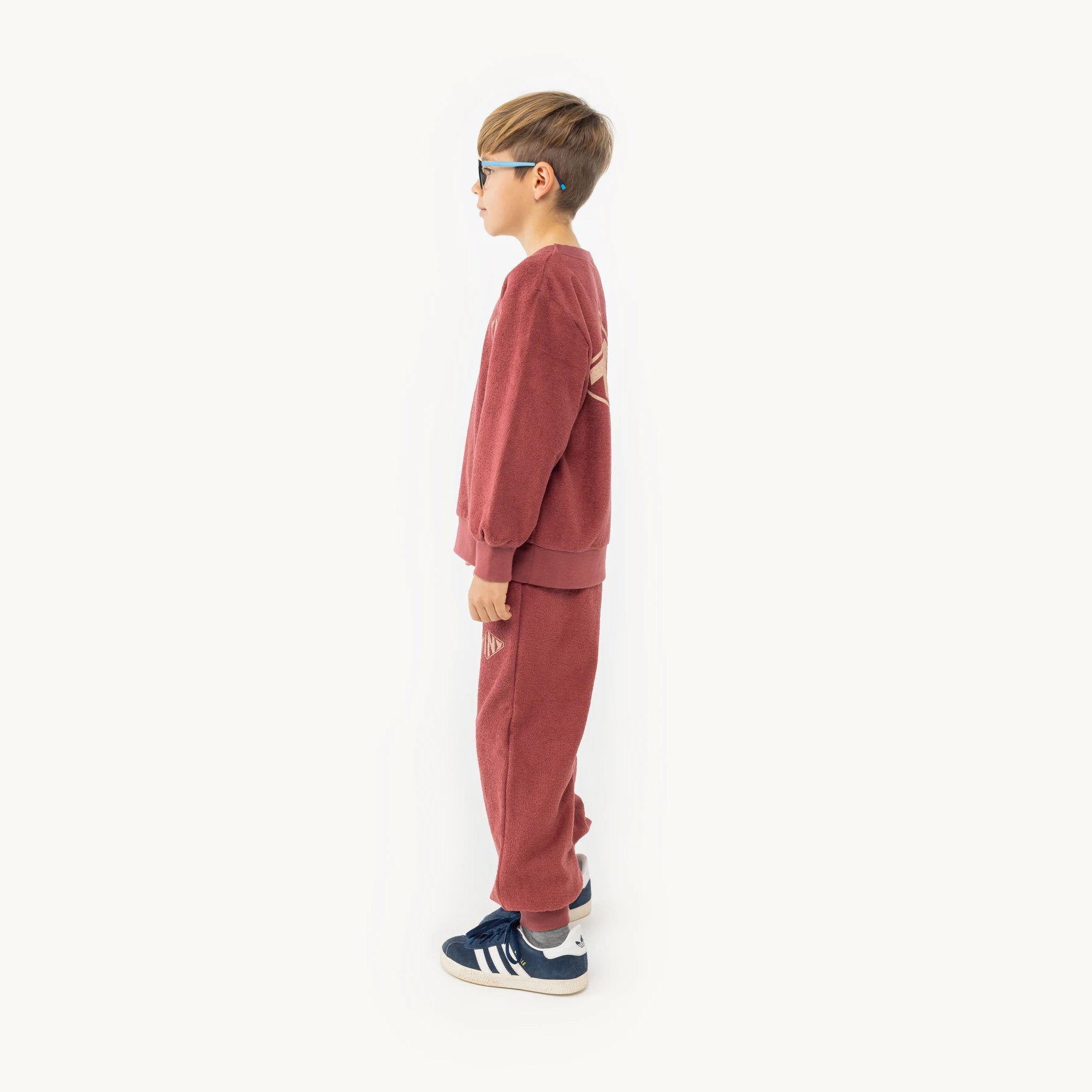 Boys & Girls Wine Red Cotton Trousers