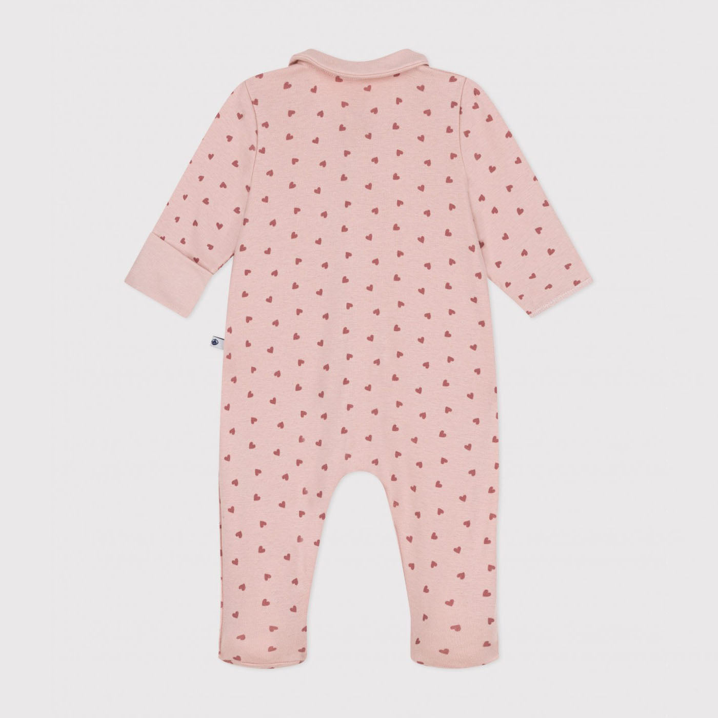 Baby Girls Pink Heart Cotton Babysuit