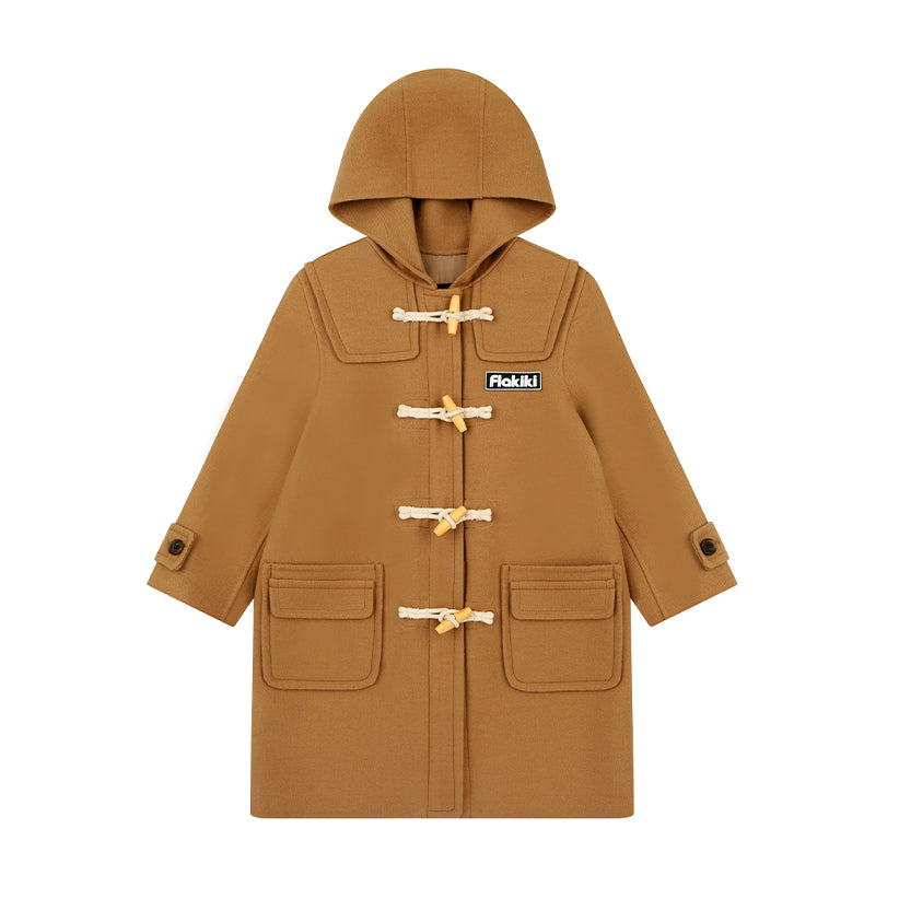 Boys & Girls Beige Wool Coat