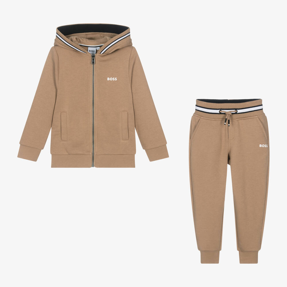 Boys Beige Cotton Set