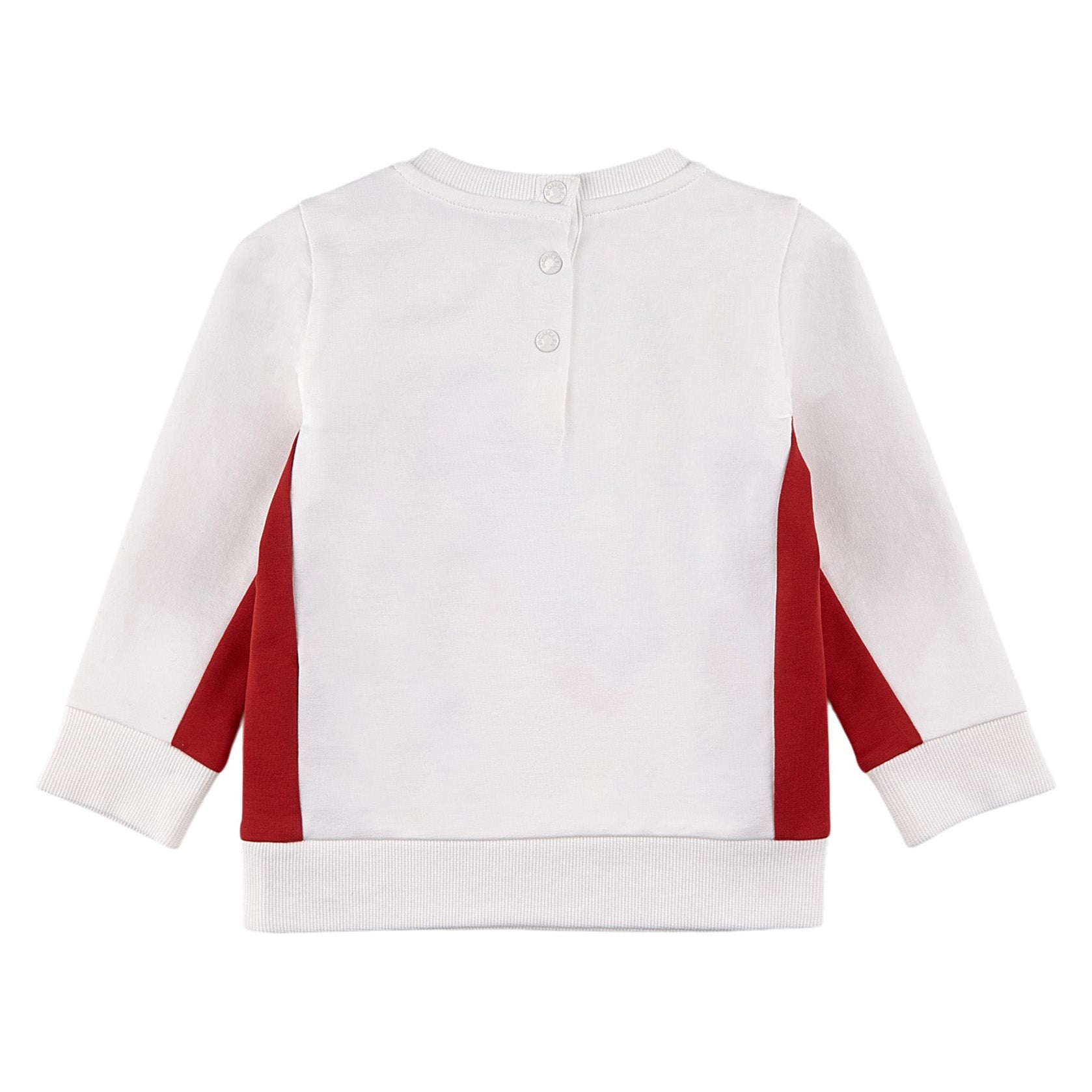 Baby Boys White Logo Cotton Sweatshirt