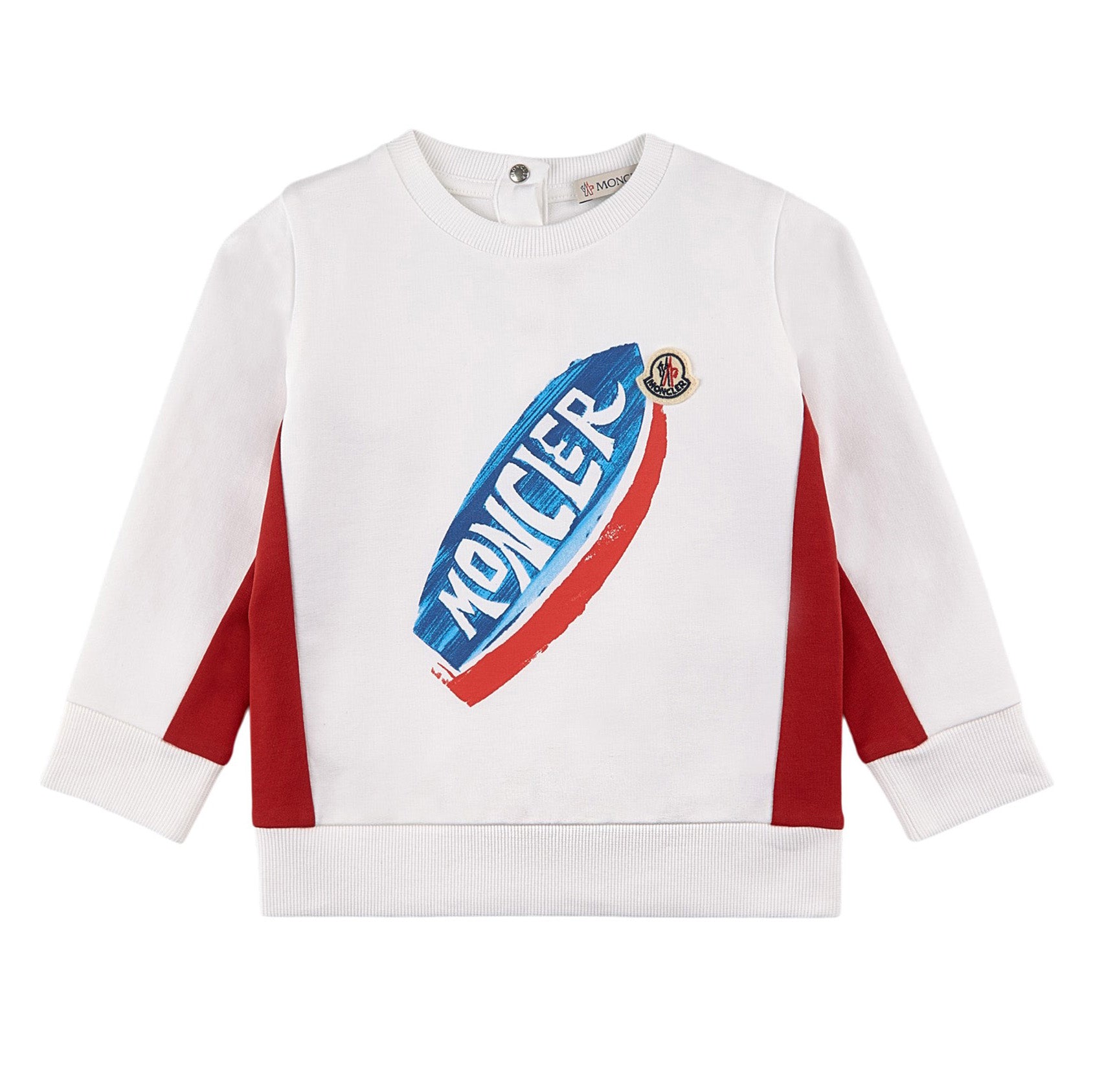 Baby Boys White Logo Cotton Sweatshirt