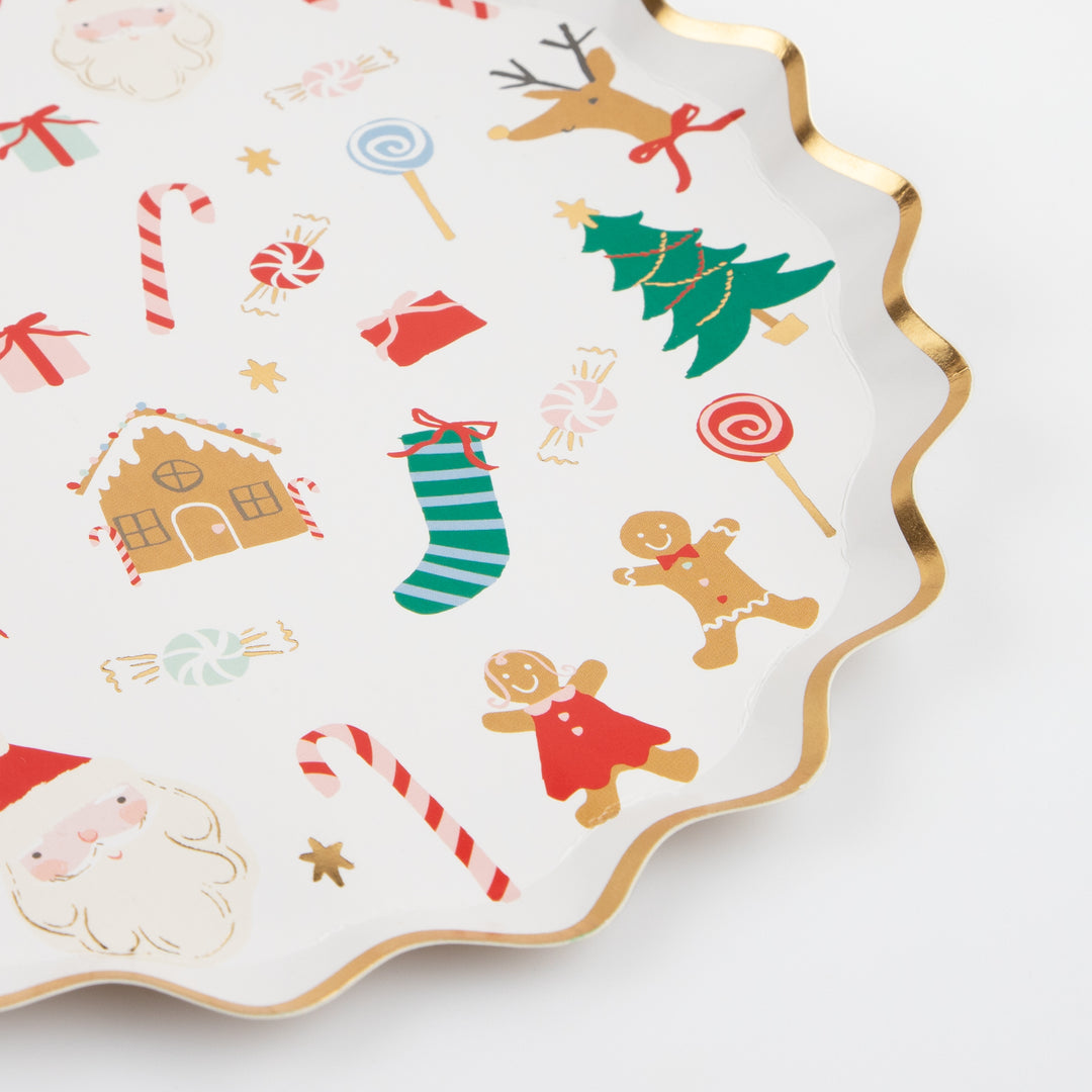 Jolly Christmas Side Plates(8 Pack)