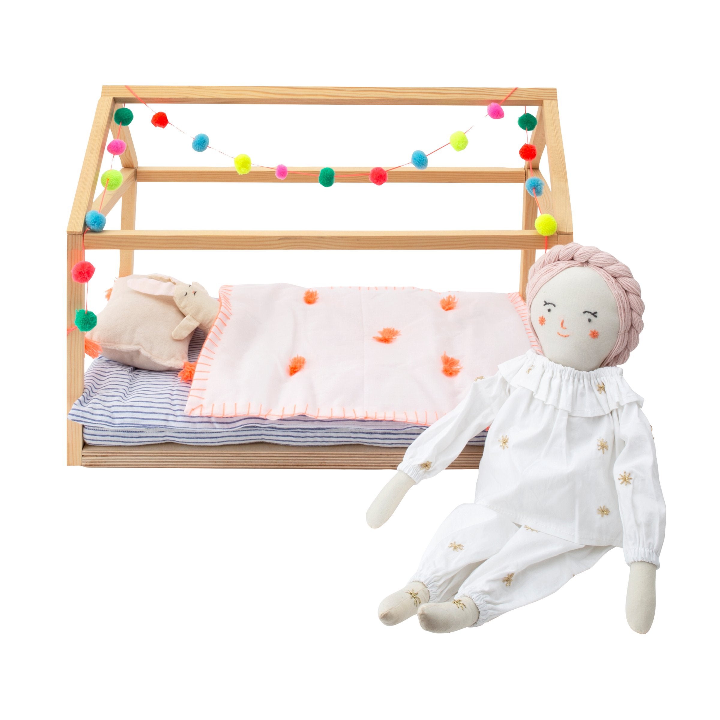 Doll Accessories - Wooden Bed