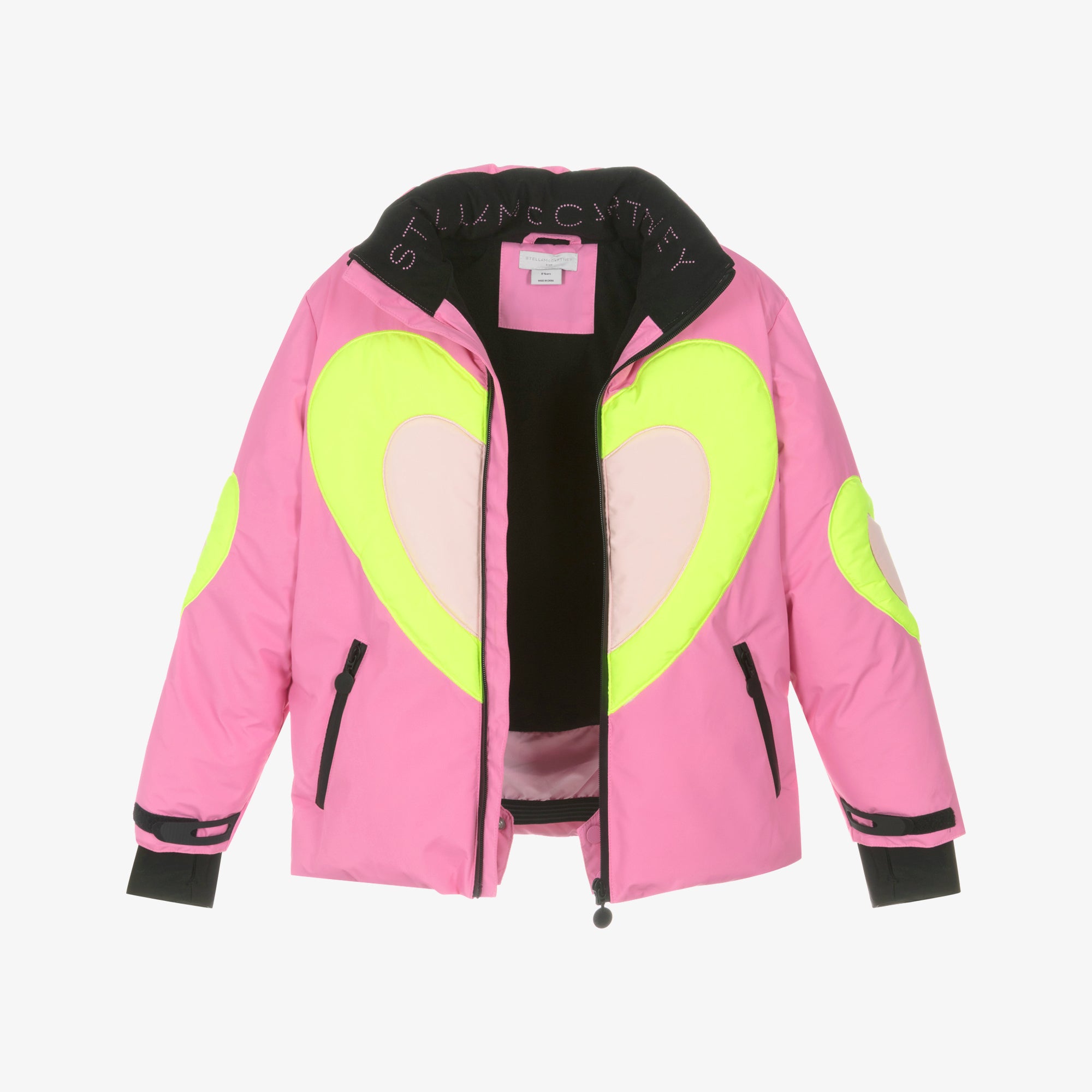 Girls Pink Heart Ski Set