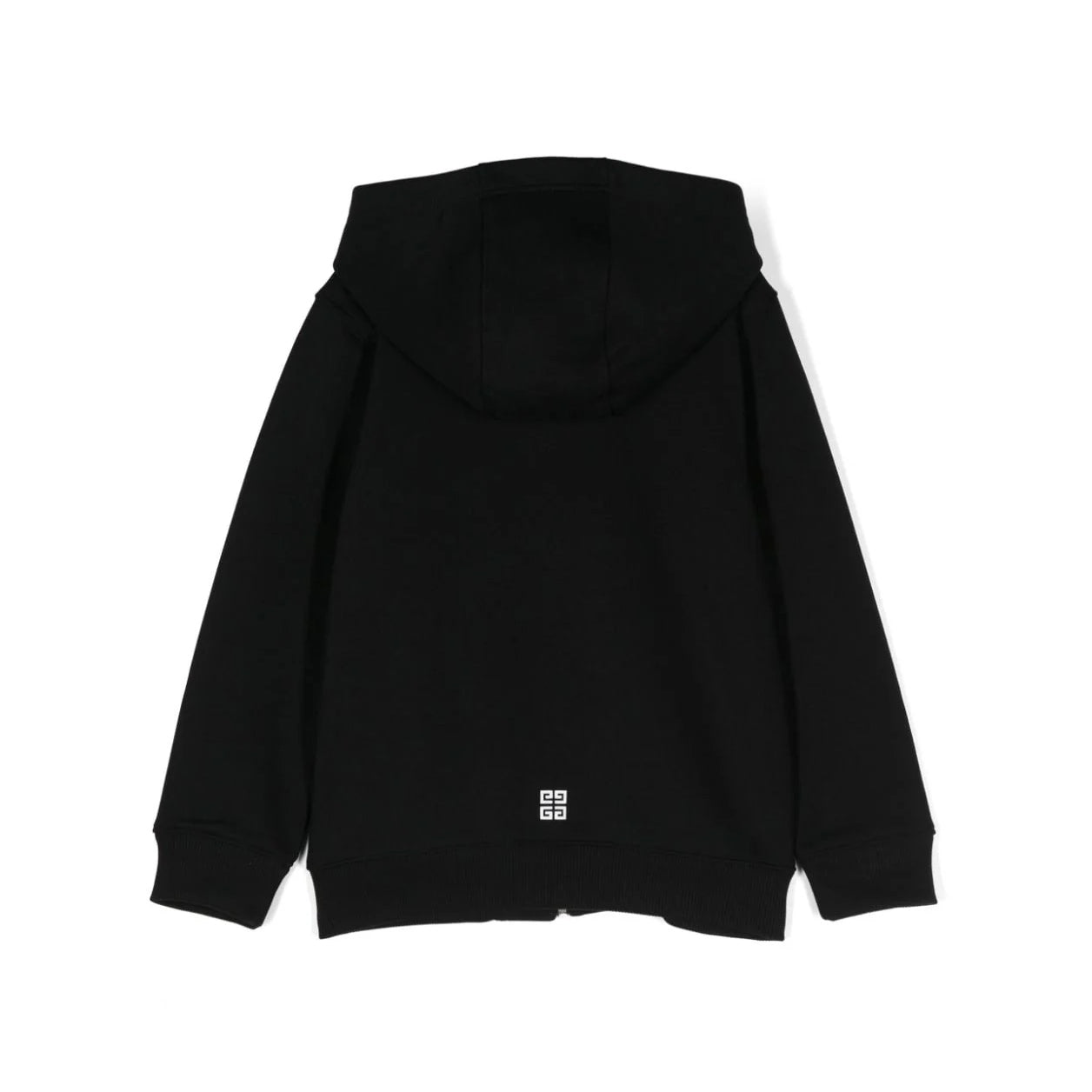 Boys Black Logo Cotton Zip-Up Top