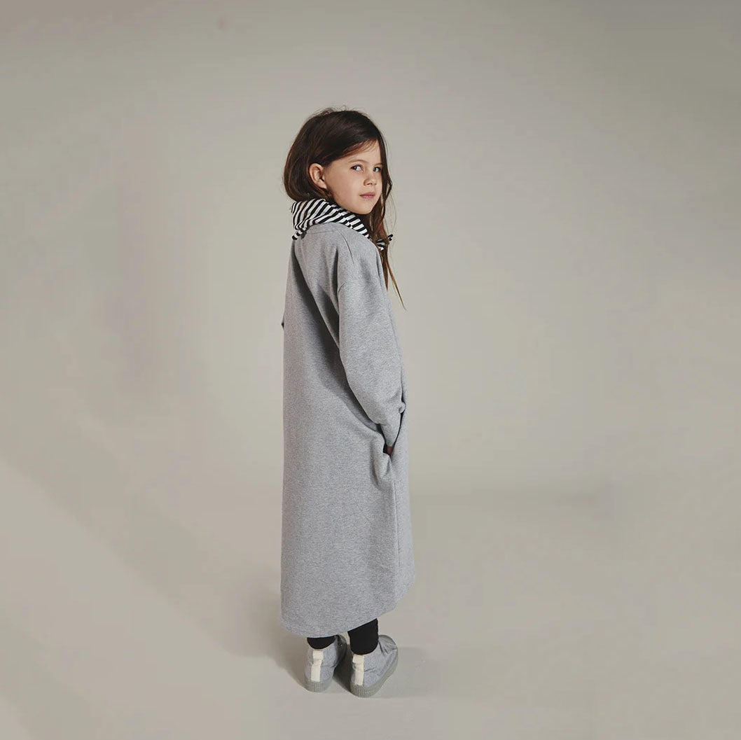 Girls Grey Cotton Dress