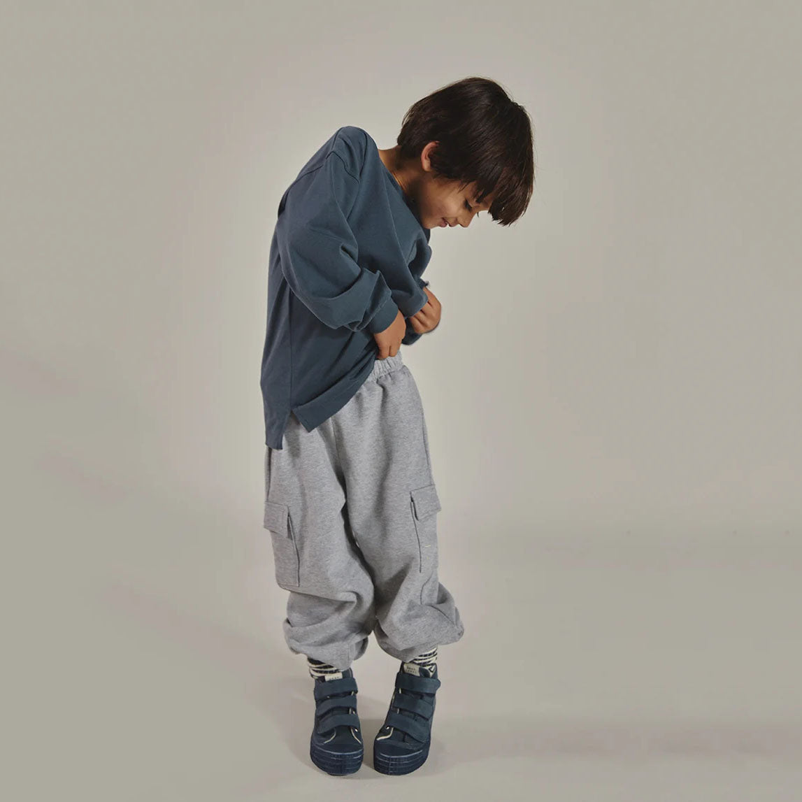 Boys & Girls Grey Cotton Trousers