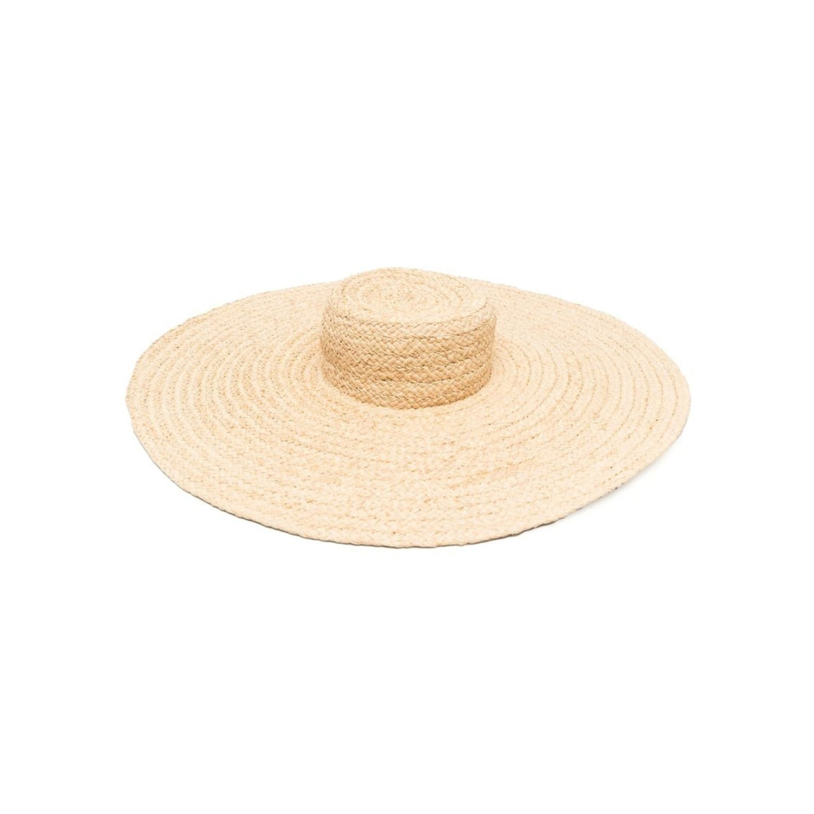 Girls Beige Raphia Sun Hat