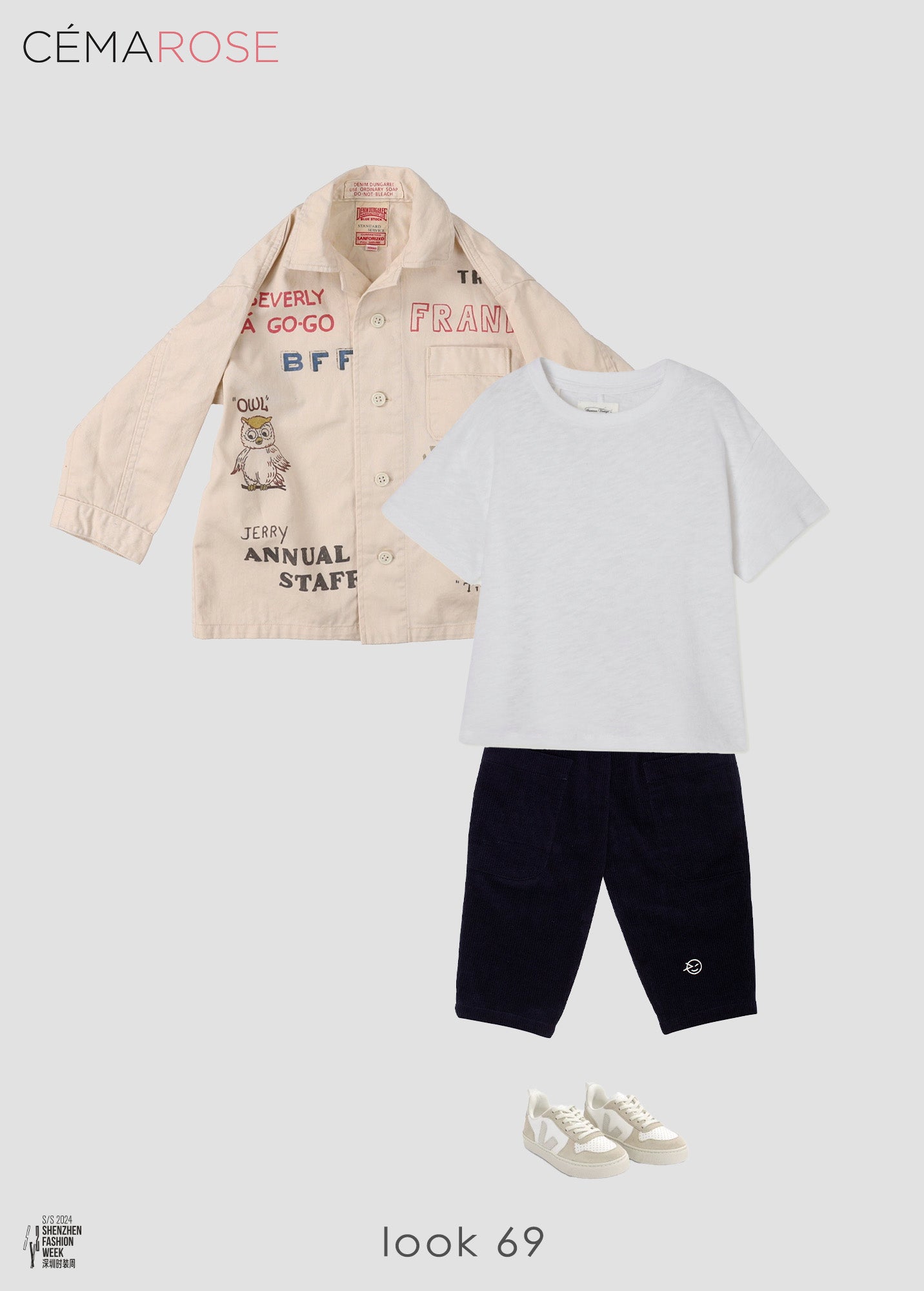 Boys & Girls Beige "SMALL V-10 L" Shoes