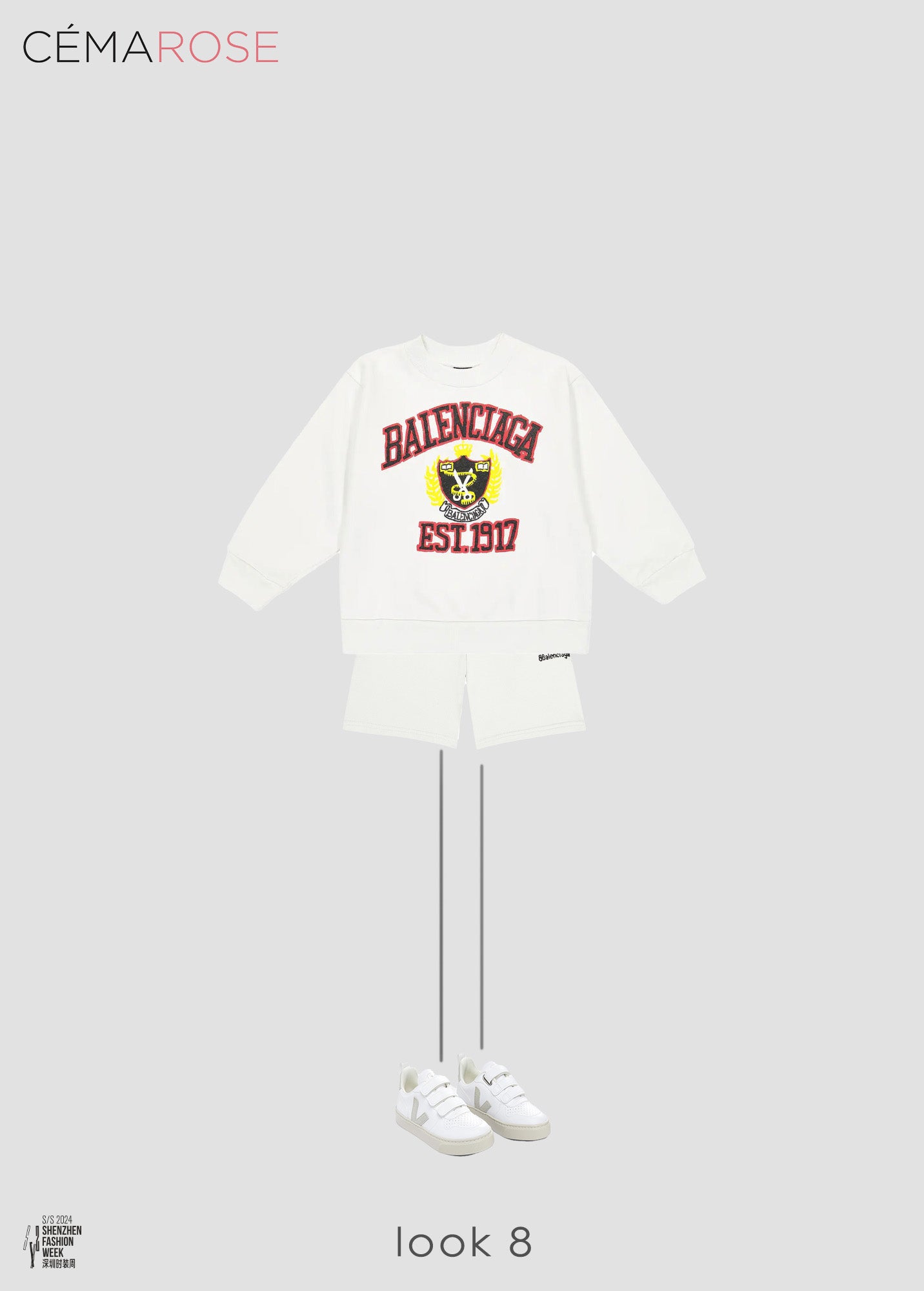 Boys & Girls White "SMALL V-10 CWL" Shoes