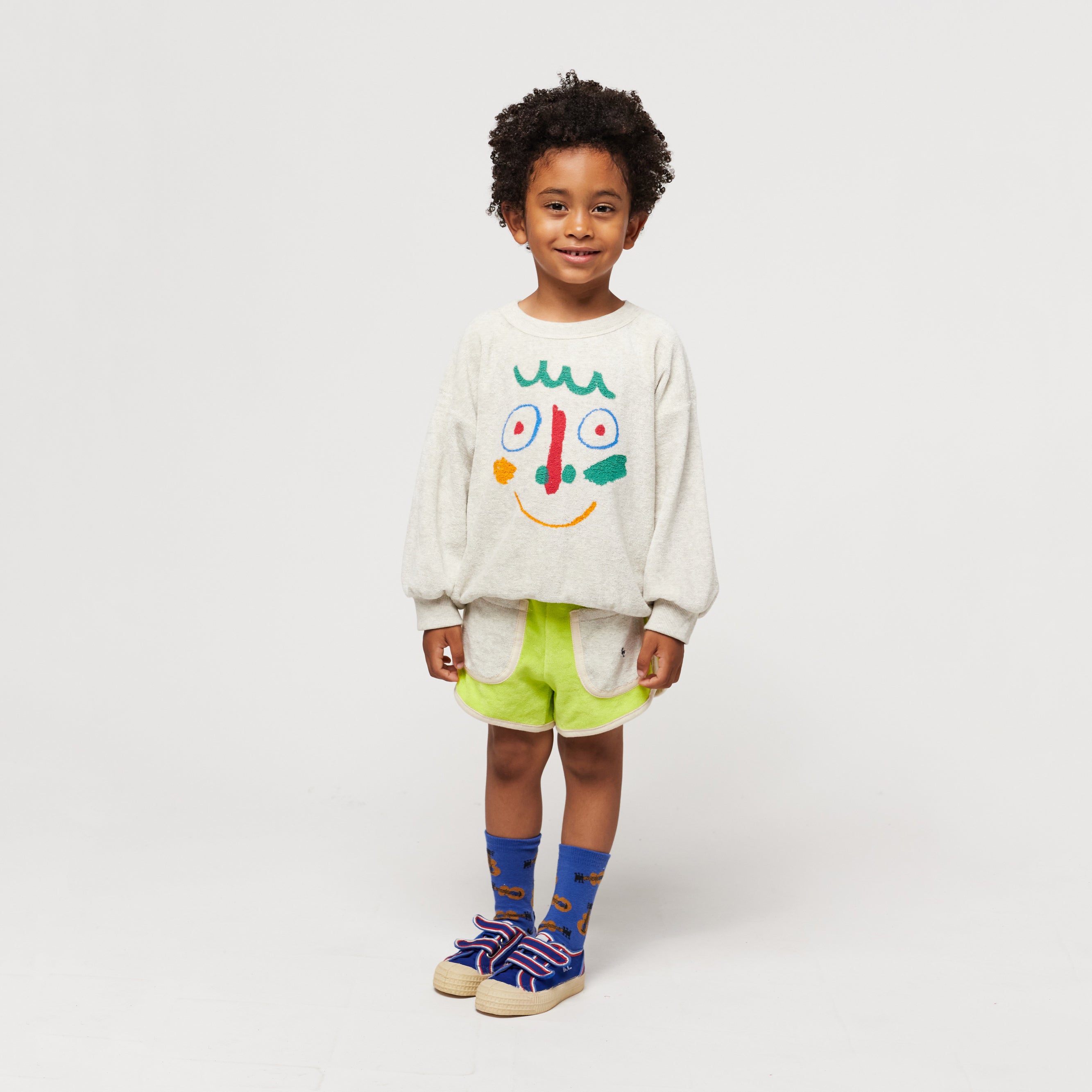 Boys & Girls Light Grey Cotton Sweatshirt