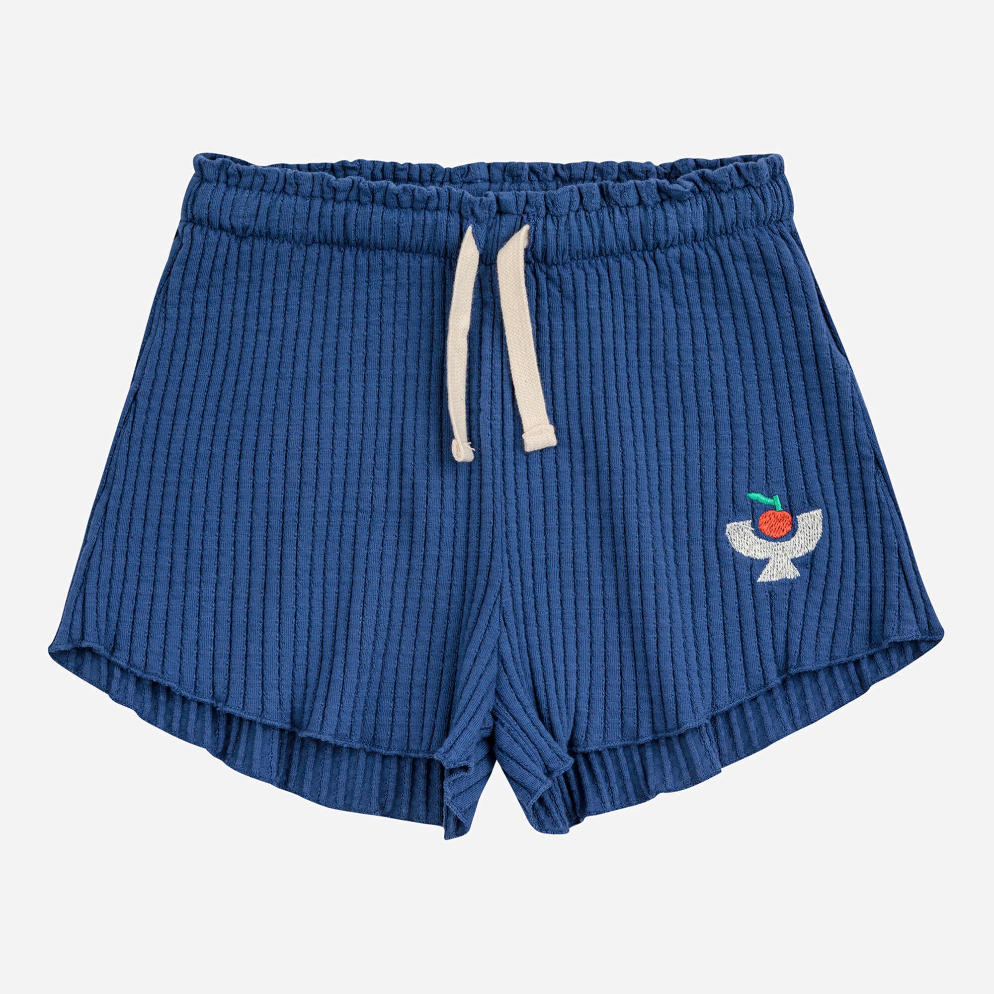 Girls Blue Cotton Shorts