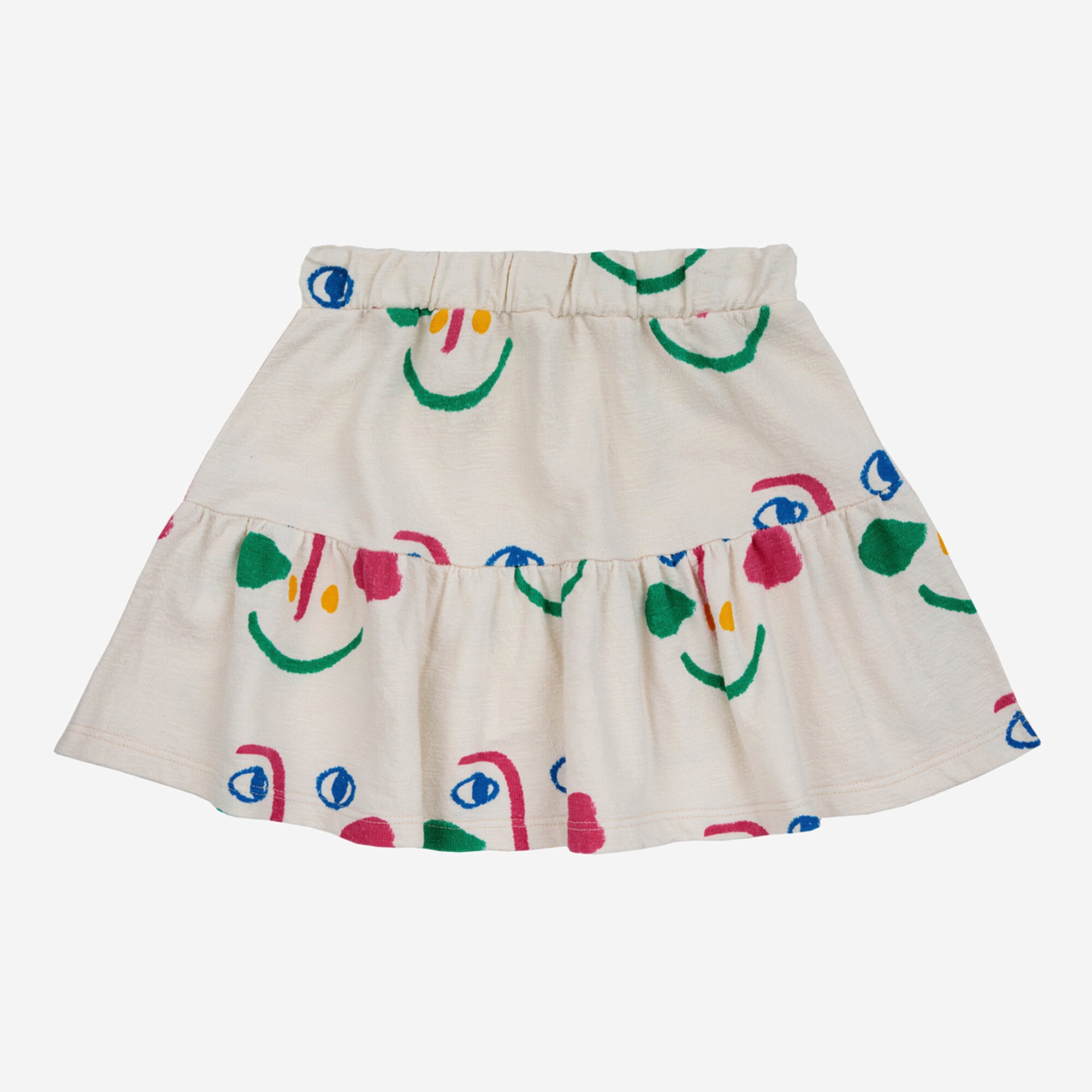 Girls White Cotton Skirt