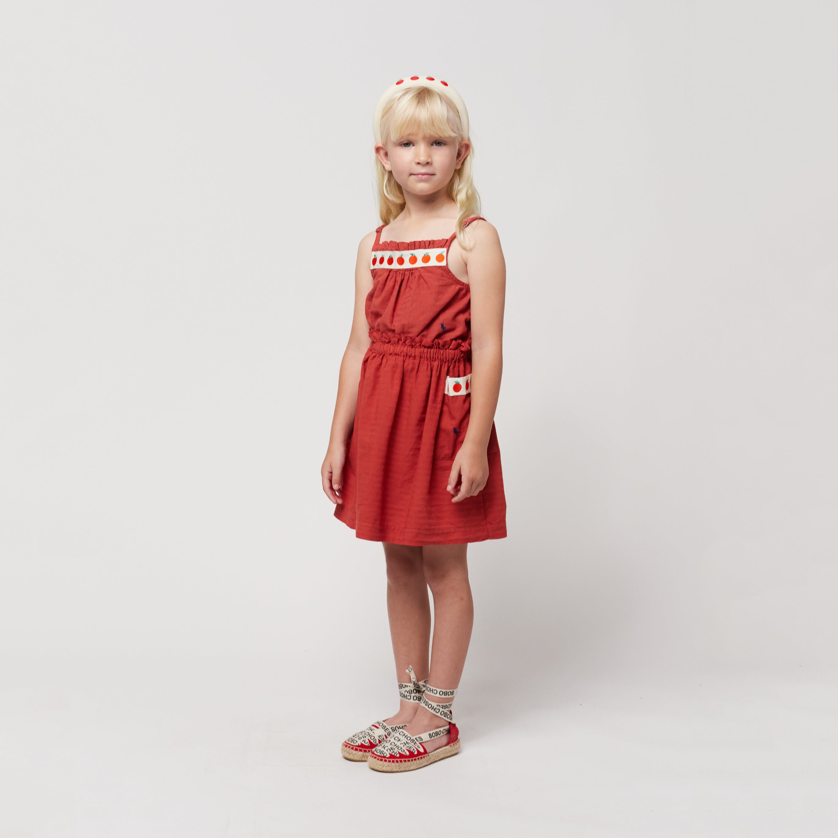 Girls Red Cotton Skirt