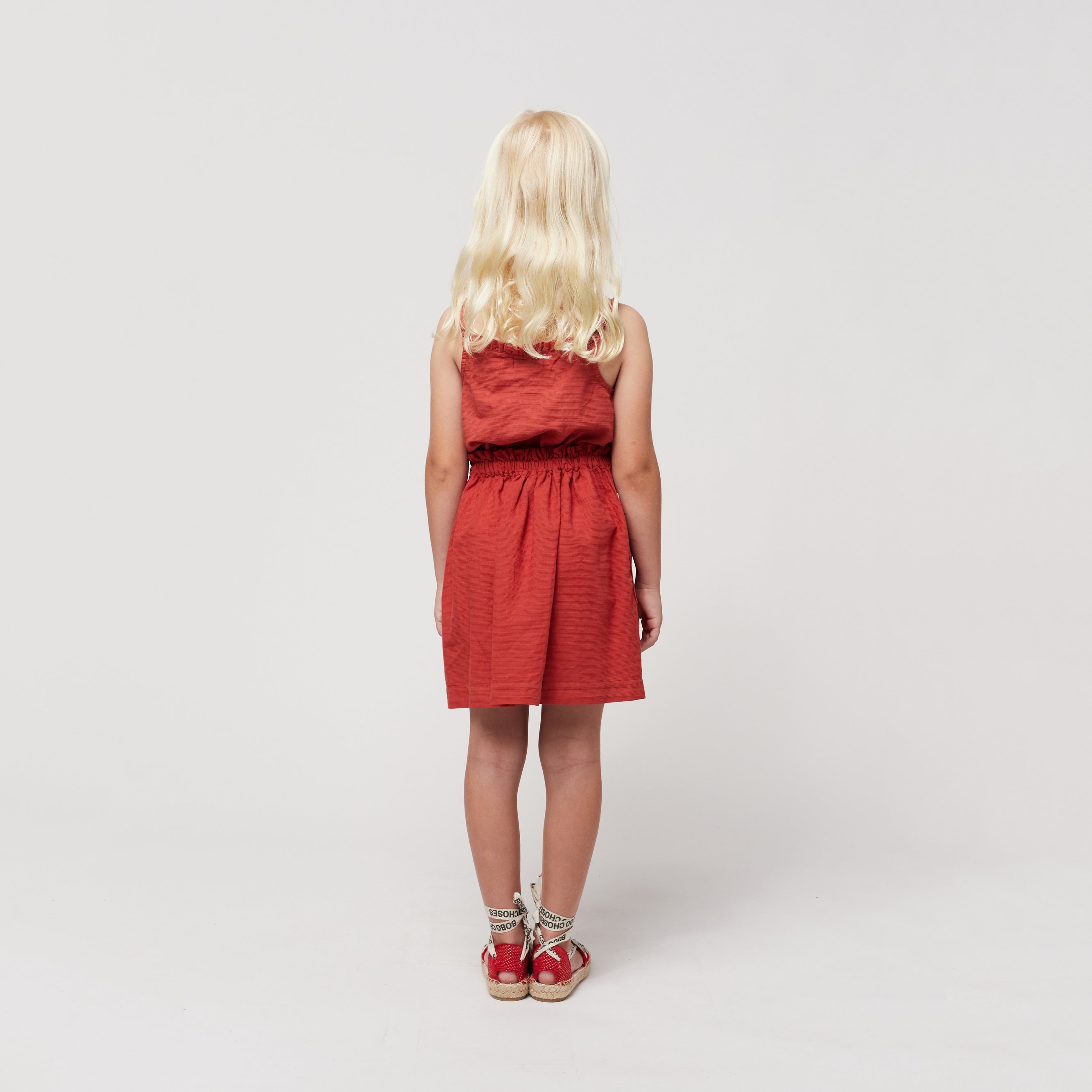 Girls Red Cotton Skirt