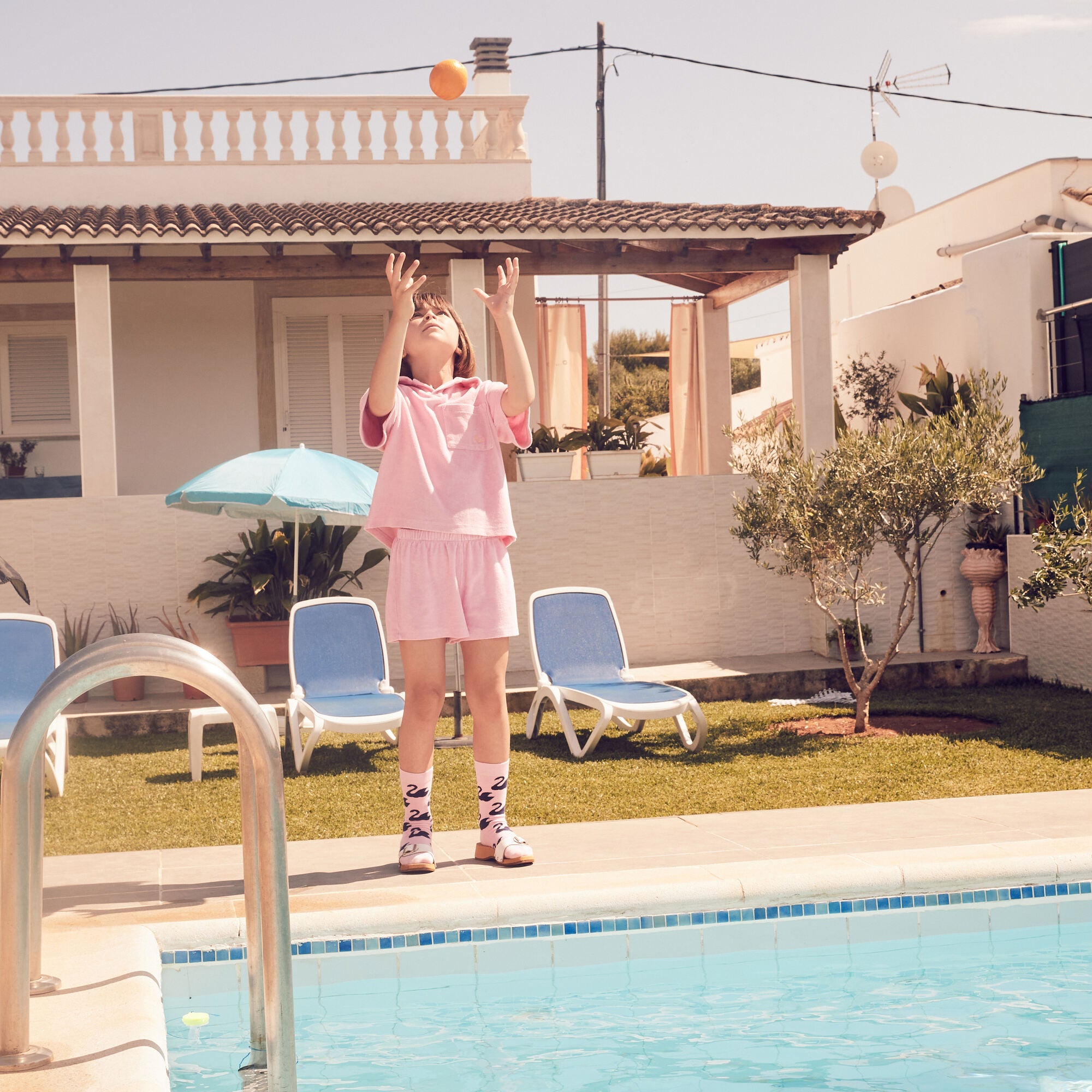 Boys & Girls Pink Cotton Shorts