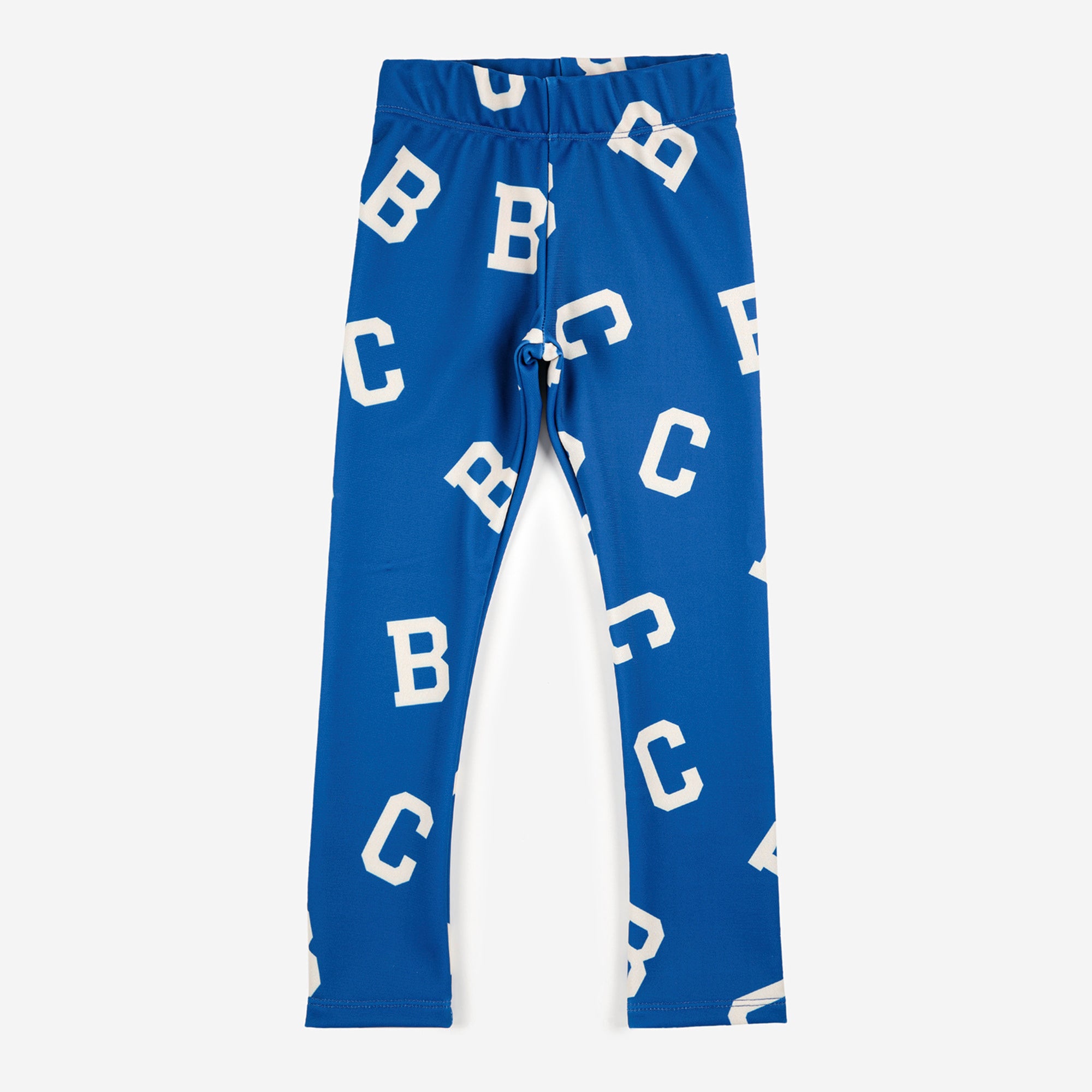 Girls Blue Logo Sport Leggings