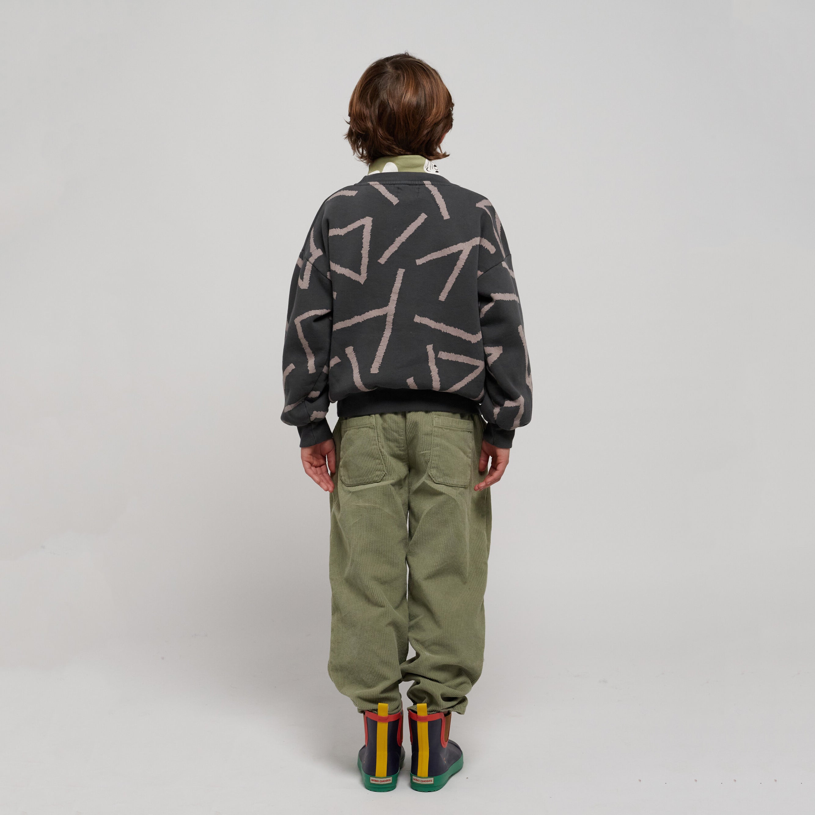 Boys & Girls Light Green Corduroy Trousers