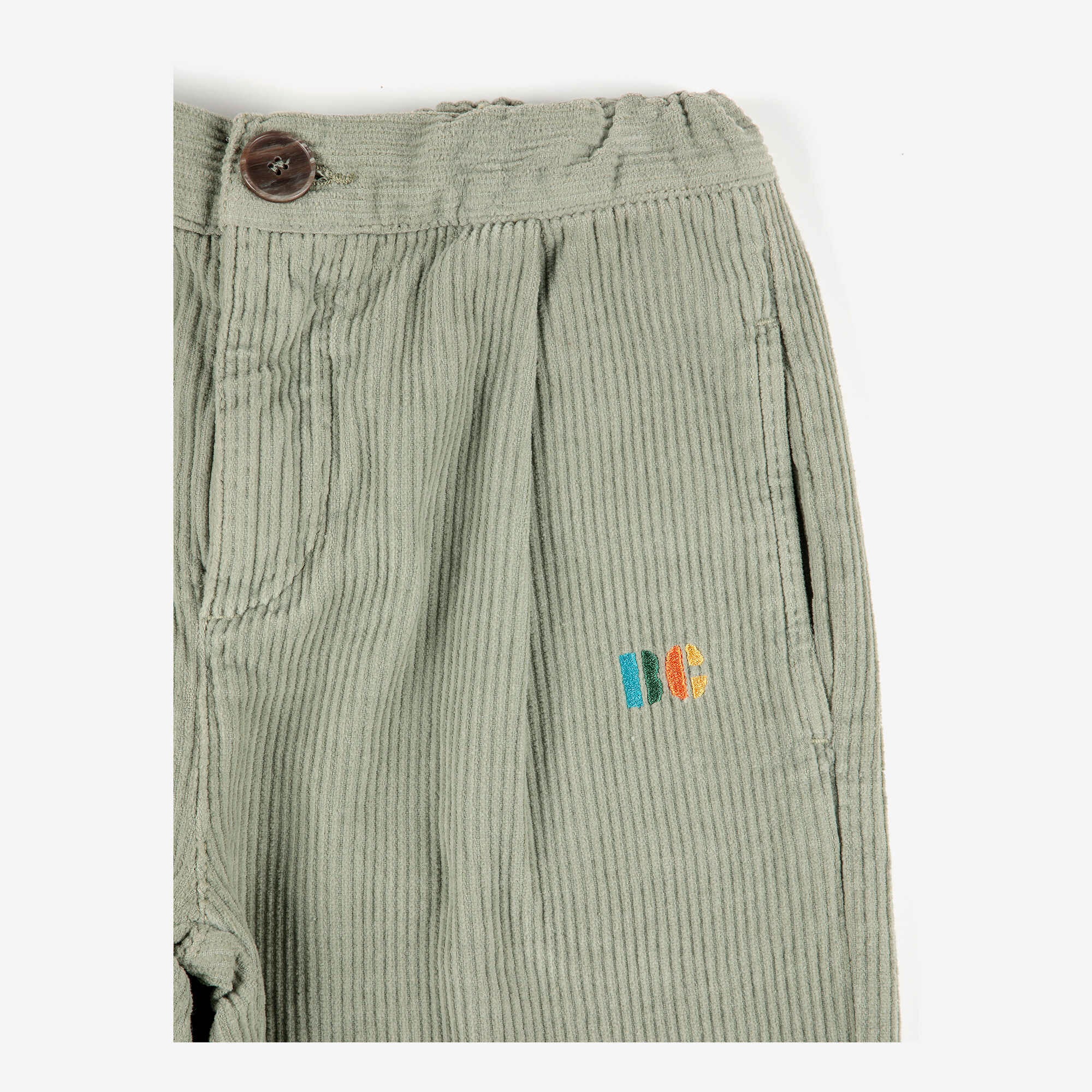 Boys & Girls Light Green Corduroy Trousers