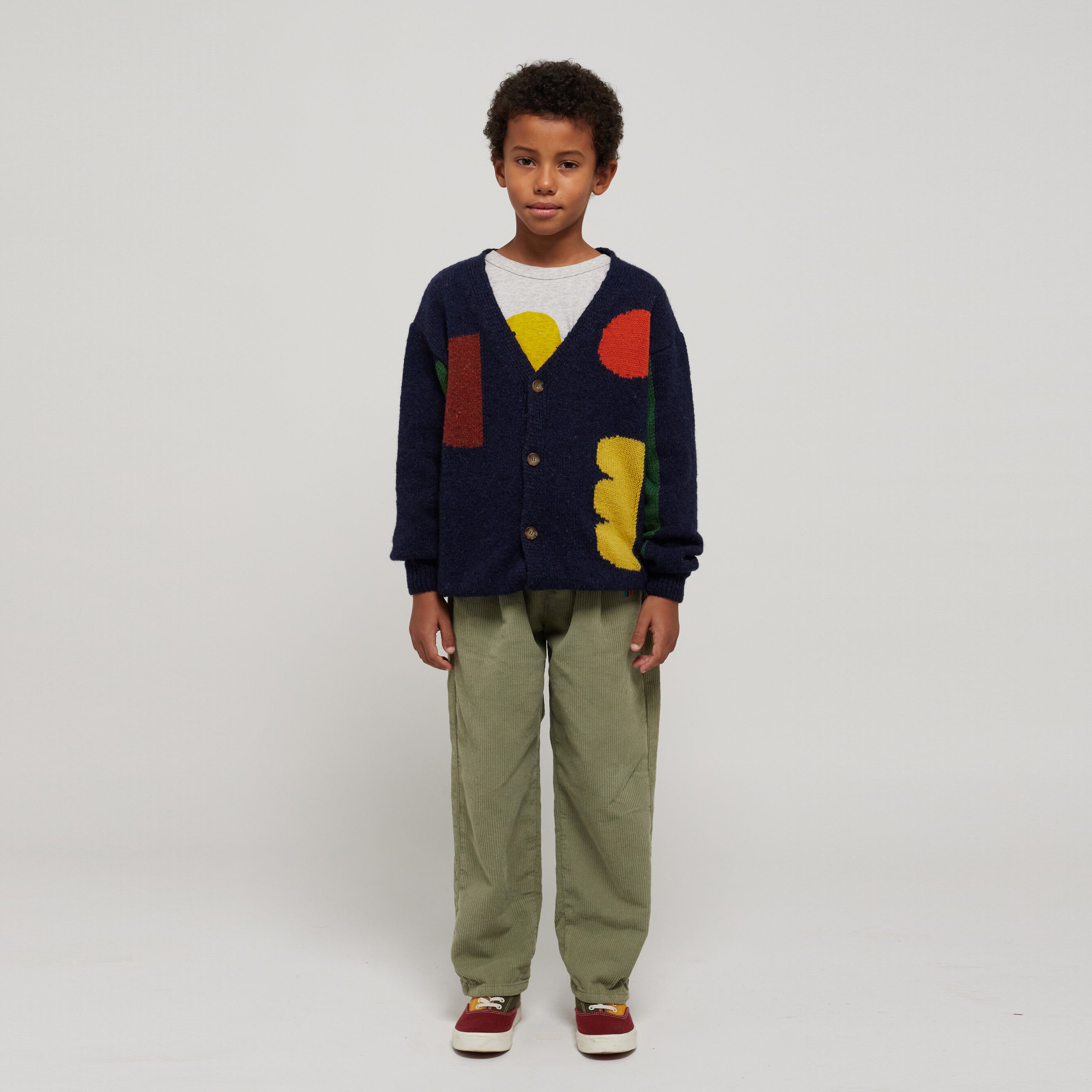 Boys & Girls Navy Wool Cardigan