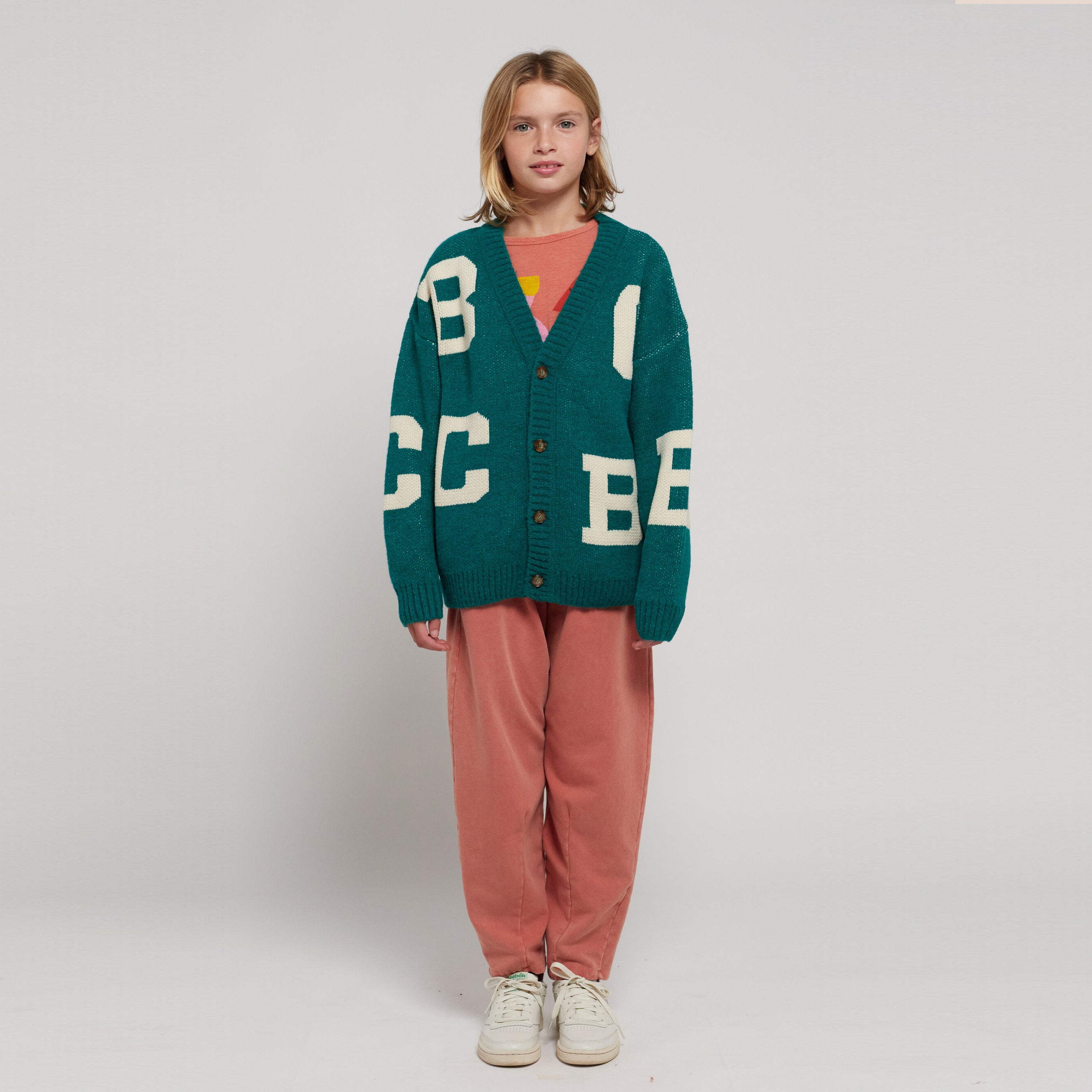 Boys & Girls Green Logo Cardigan