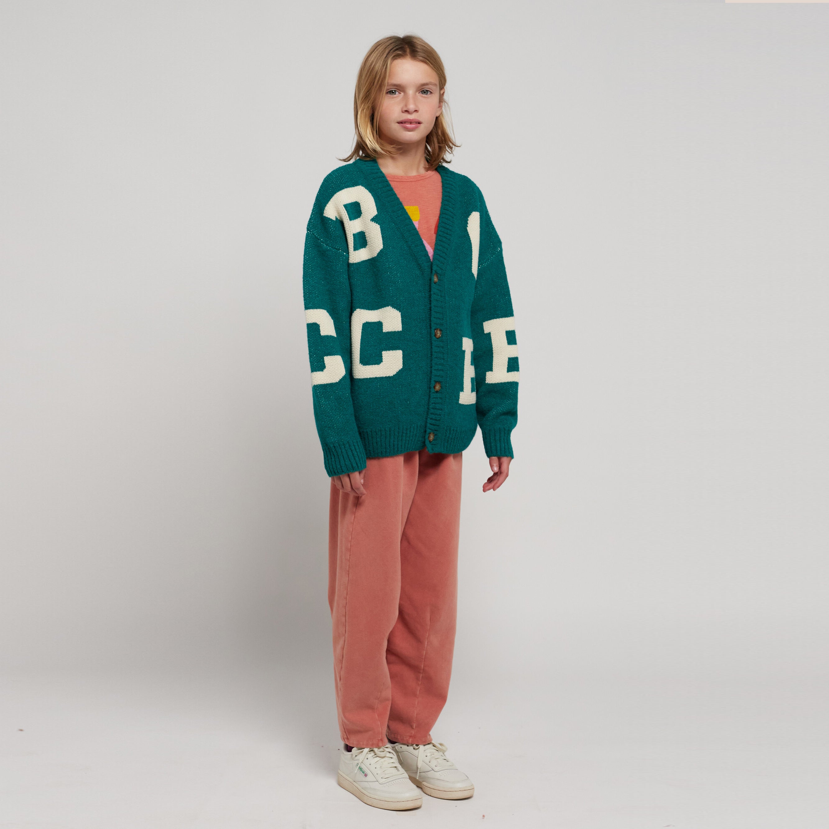 Boys & Girls Green Logo Cardigan