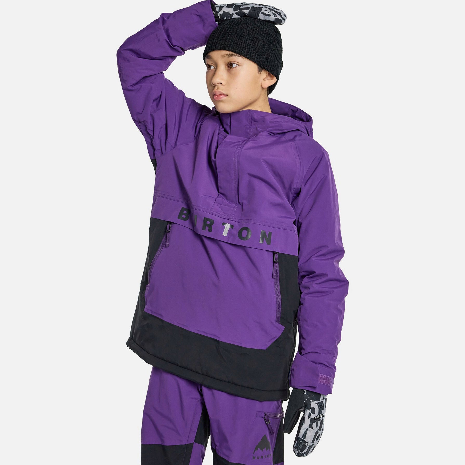 Boys & Girls Purple 2L Hooded Ski Jacket