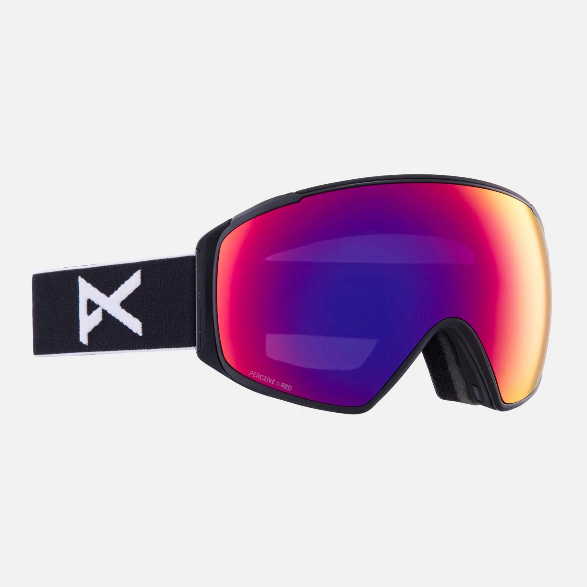 Adult Black Ski Goggle & Face Mask Set(Anon M4S球面镜)