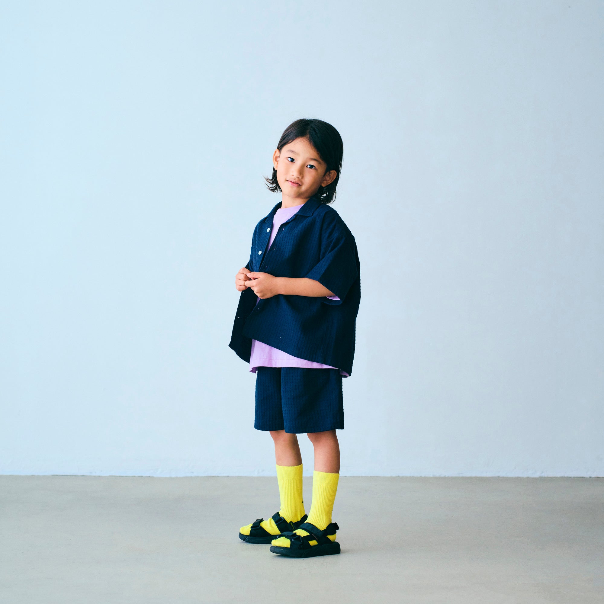 Boys & Girls Navy Cotton Shorts