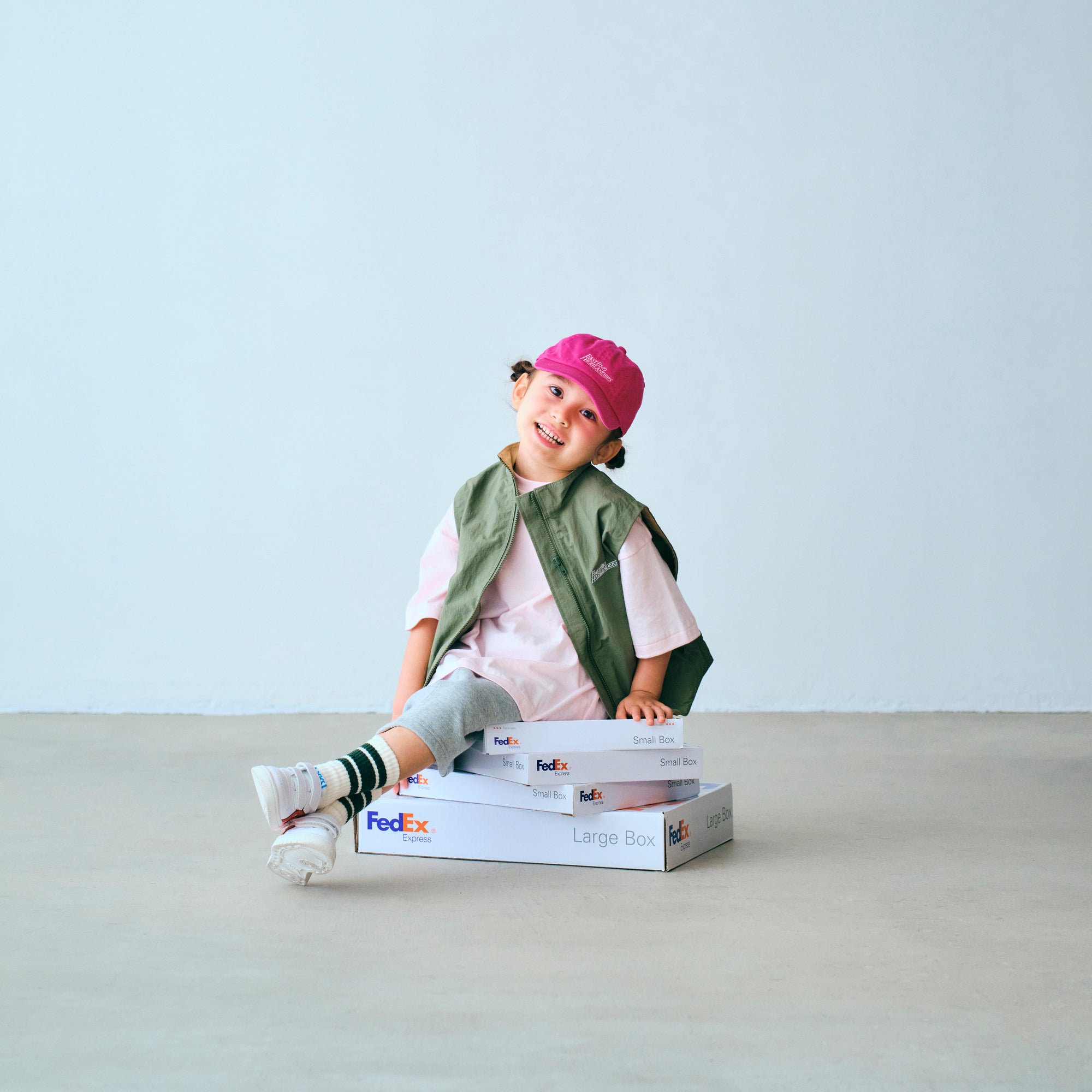 Boys & Girls Olive Embroidered Logo Gilet