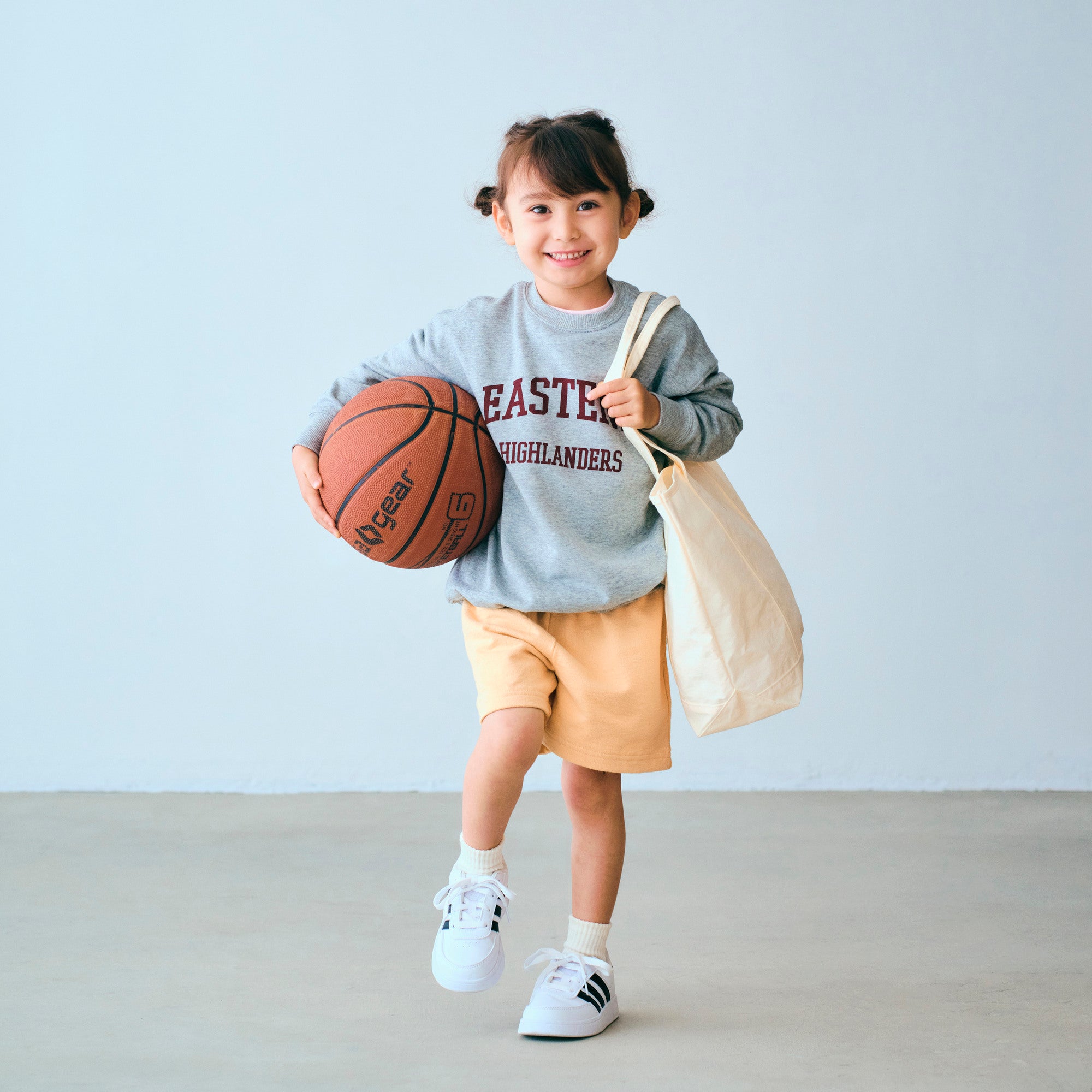 Boys & Girls Grey Logo Cotton Sweatshirt