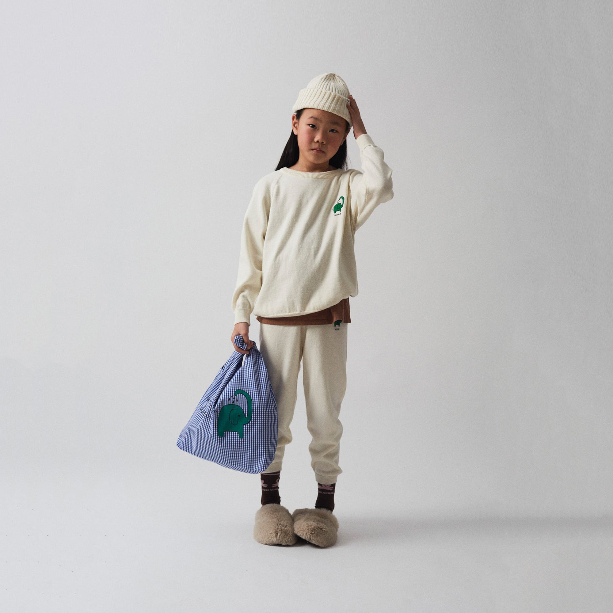 Boys & Girls White Cotton Trousers