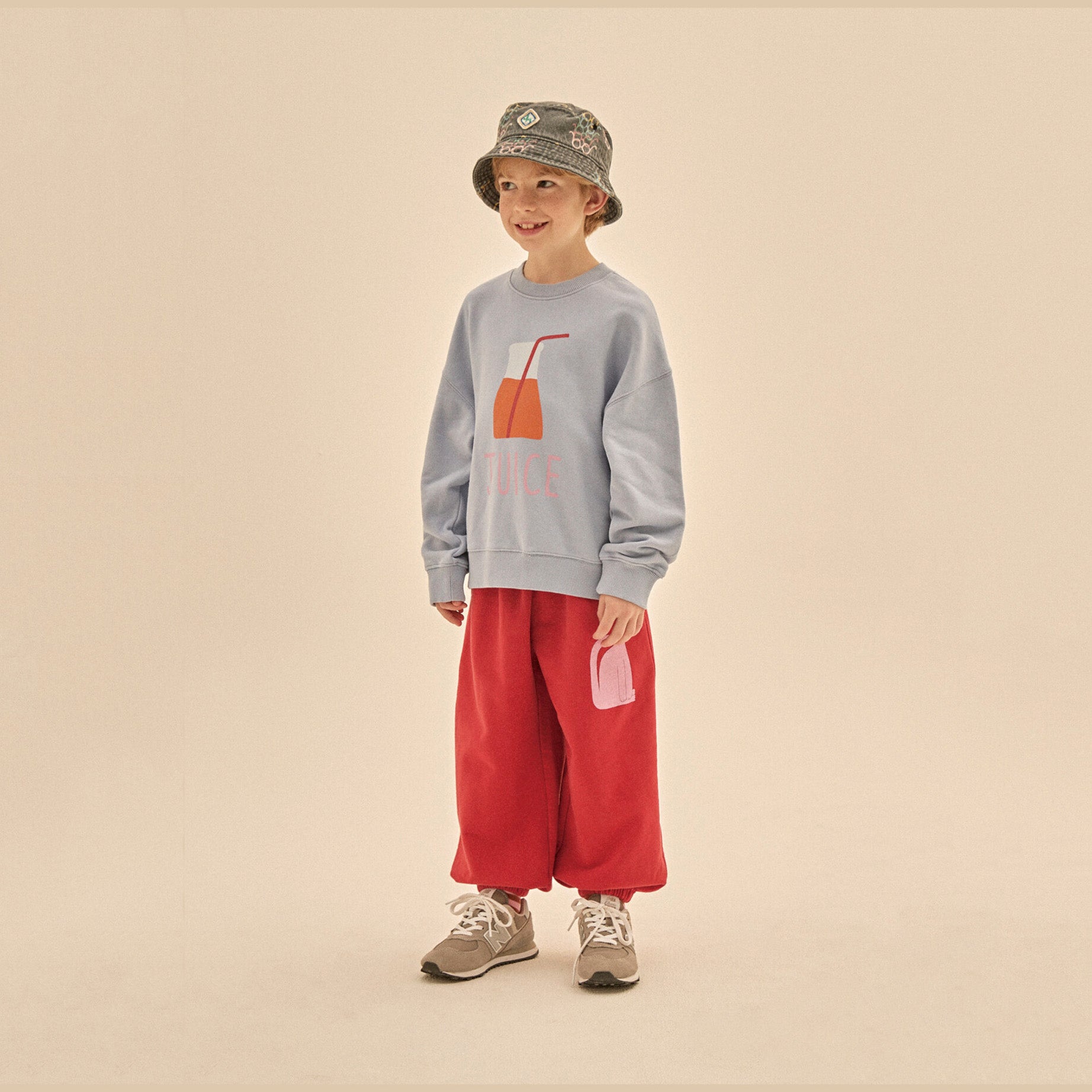 Boys & Girls Red Cotton Trousers