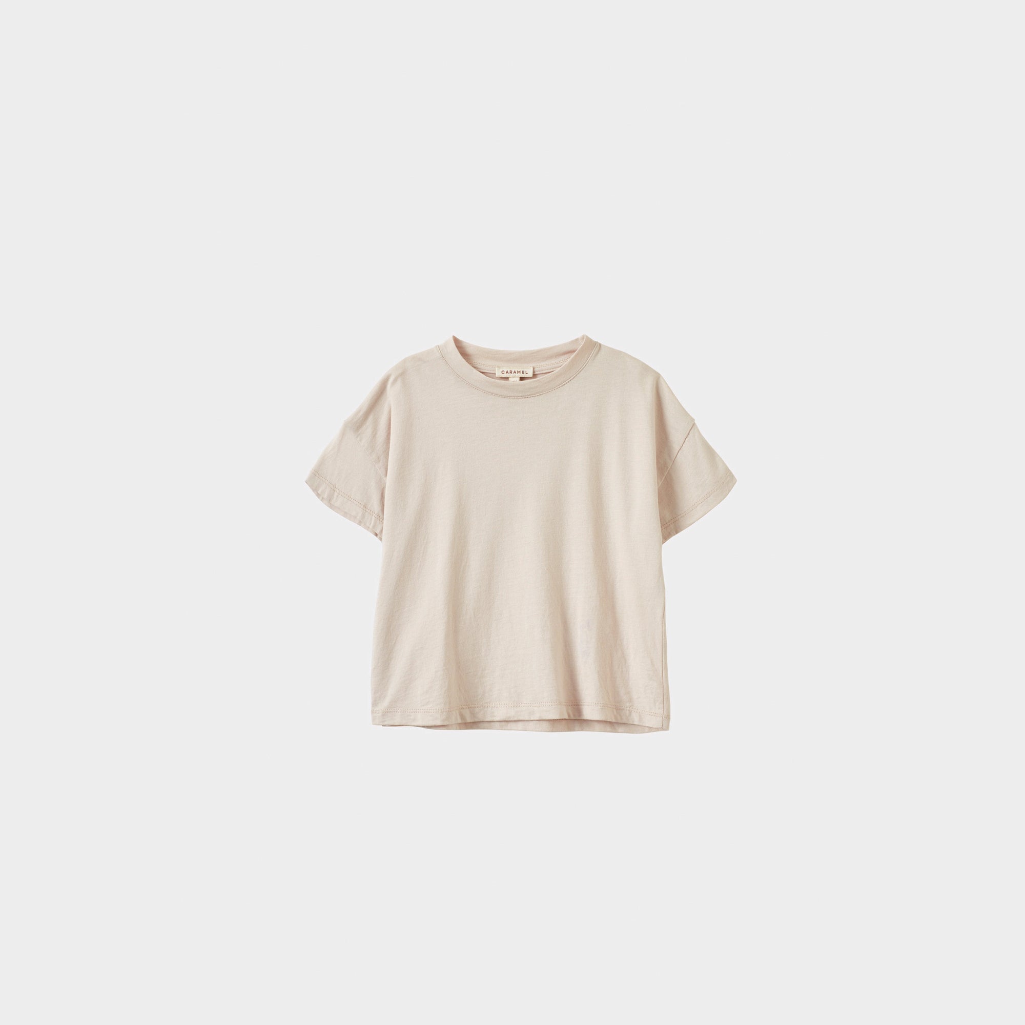 Boys & Girls Beige Cotton T-Shirt