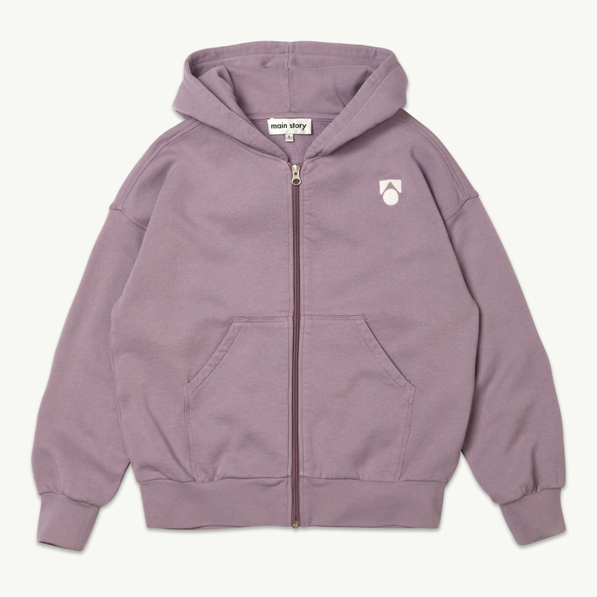 Boys & Girls Purple Cotton Zip-Up Top