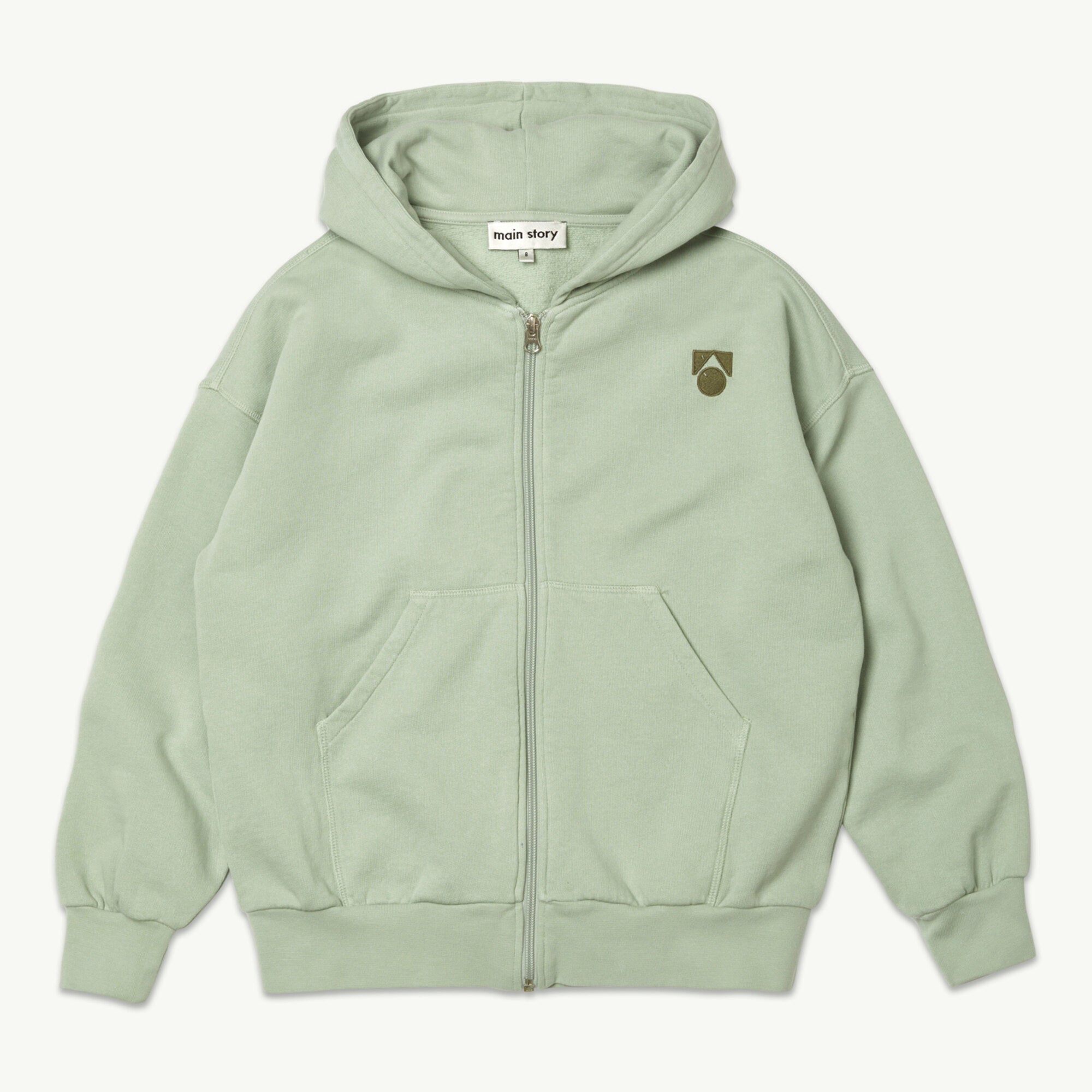 Boys & Girls Mint Cotton Zip-Up Top