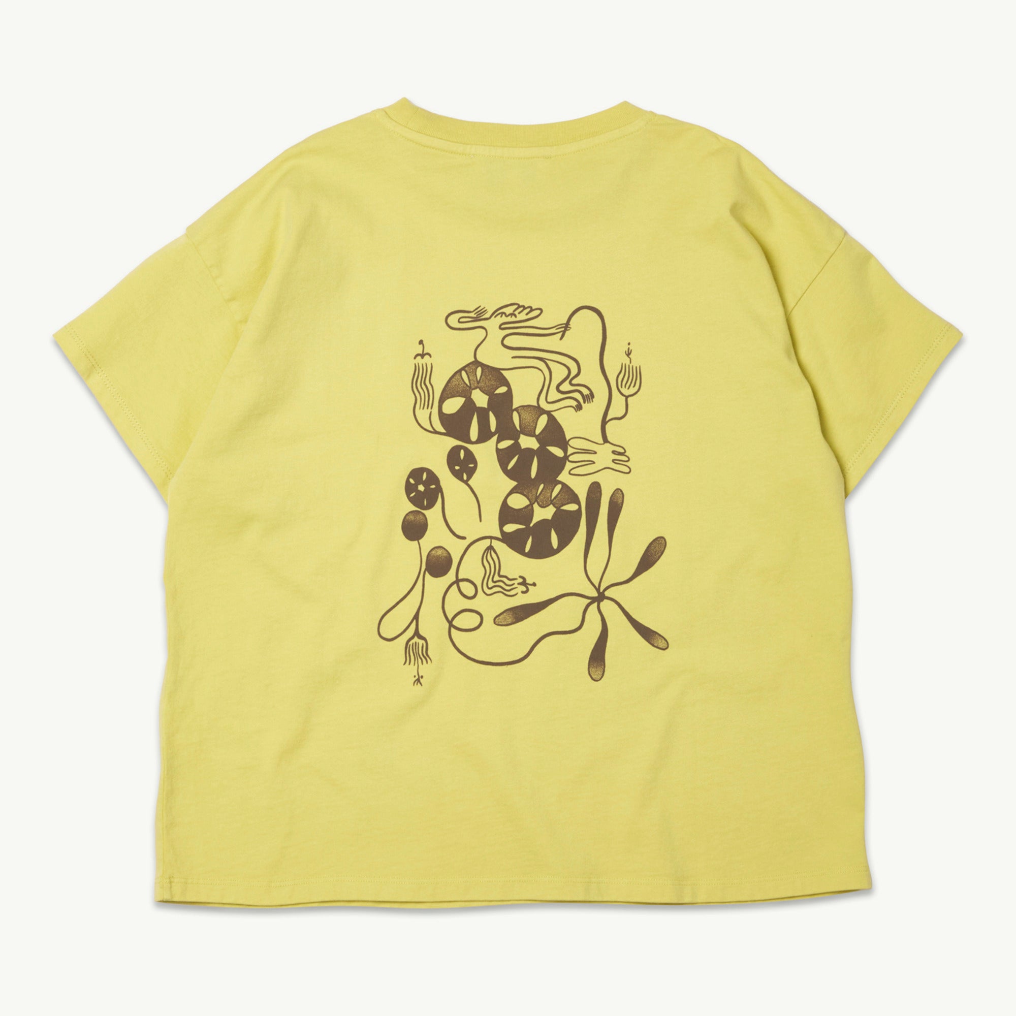 Boys & Girls Yellow Printed Cotton T-Shirt