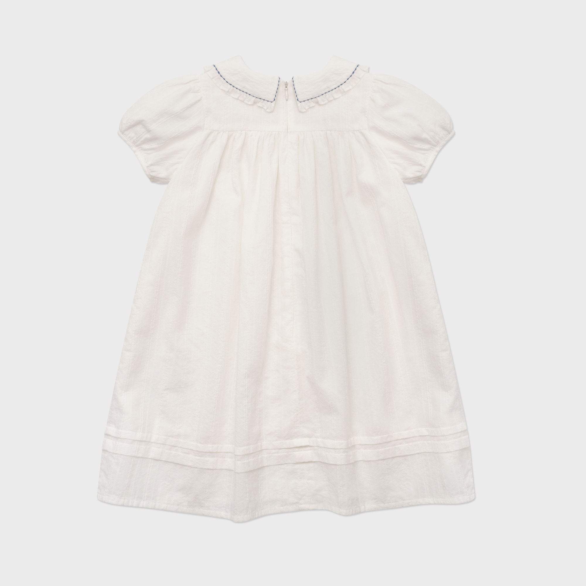 Girls White Cotton Dress