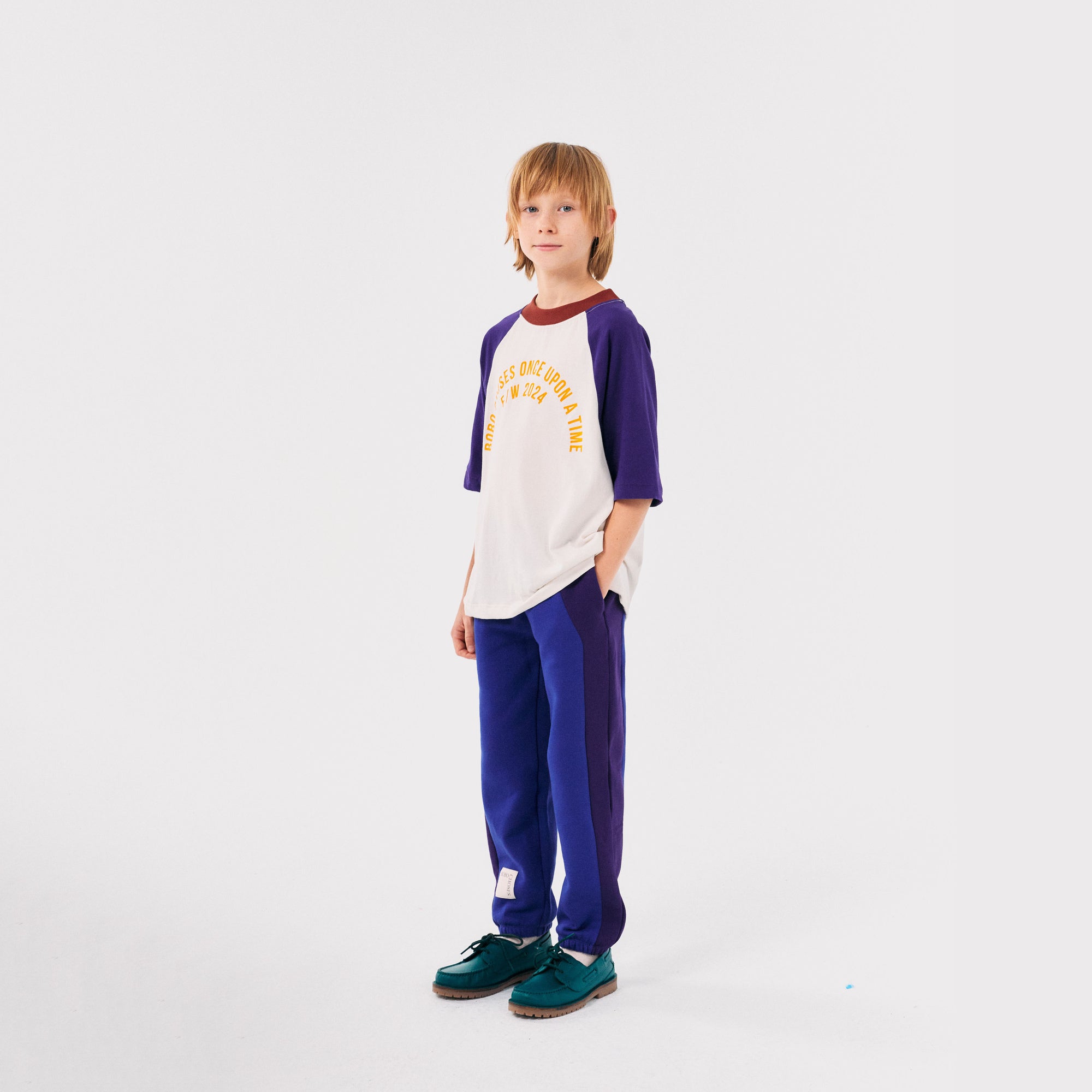 Boys Blue Logo Cotton T-Shirt